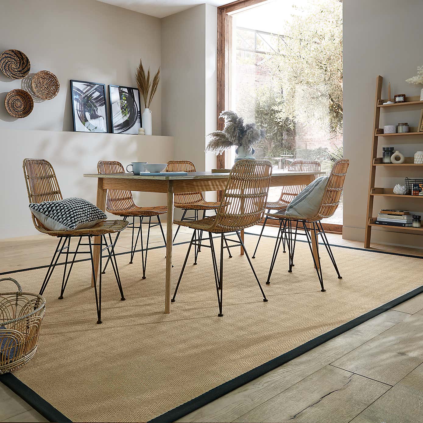 Herringbone Border Rug