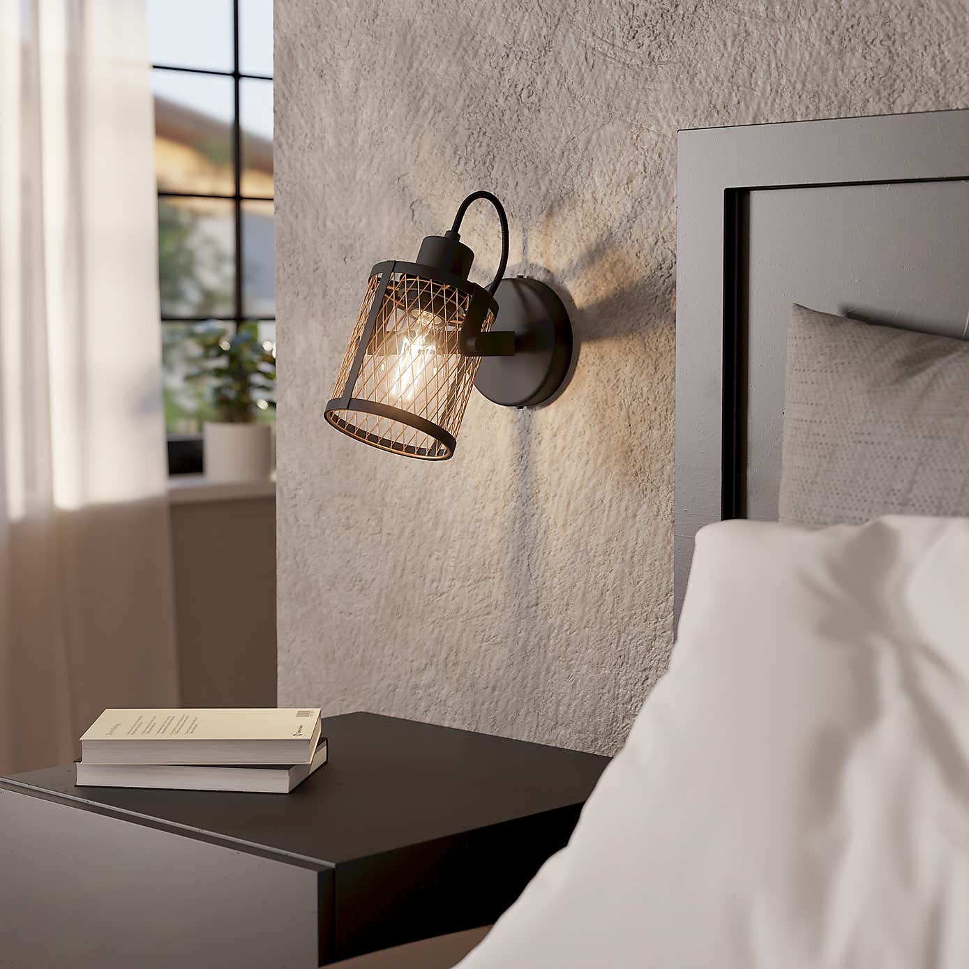 EGLO Dellow Industrial Adjustable Wall Ceiling Spotlight
