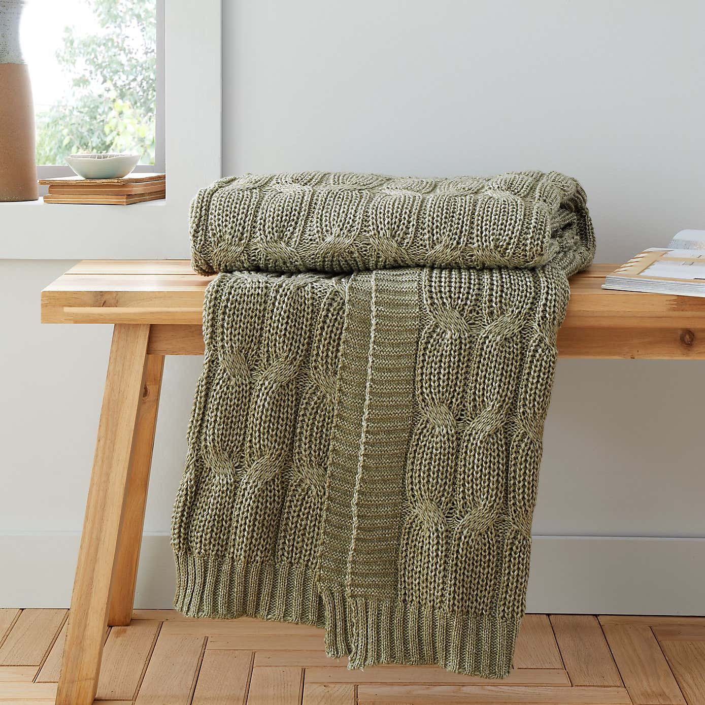 Chunky Marl Knit Throw 130cm x 170cm