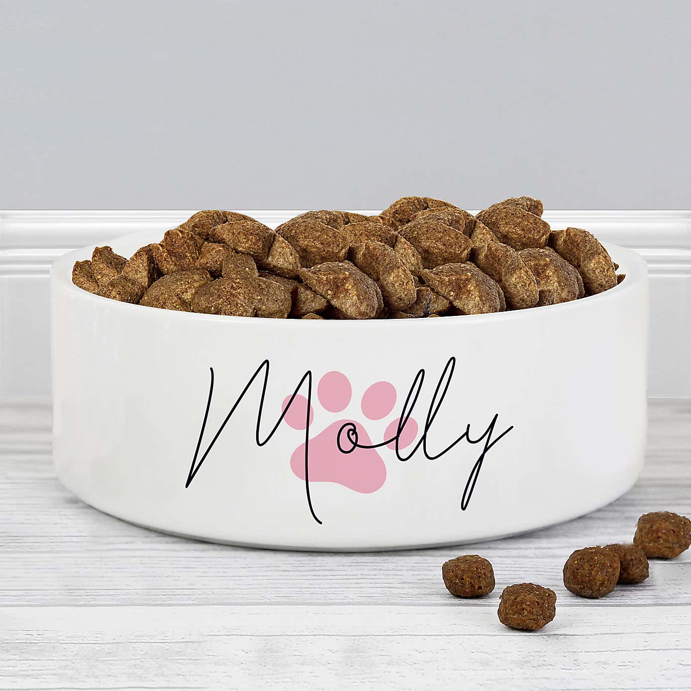 Personalised Paw Print Medium Ceramic Pet Bowl