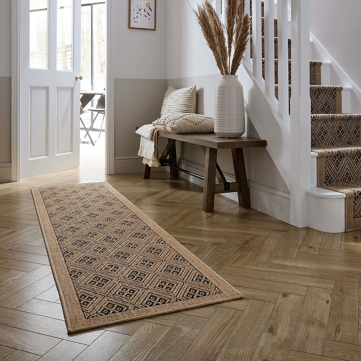 Mono Diamond Jute Runner