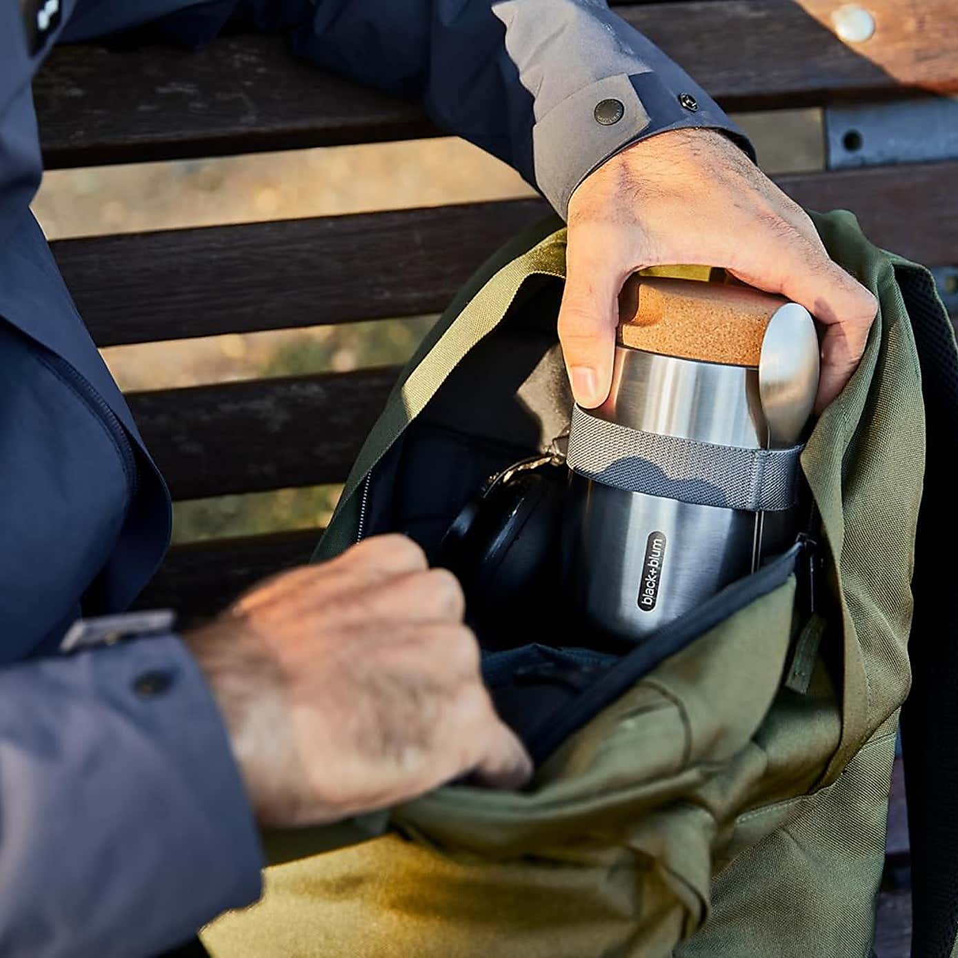 Black and Blum Insulated Thermo Pot Steel Grey