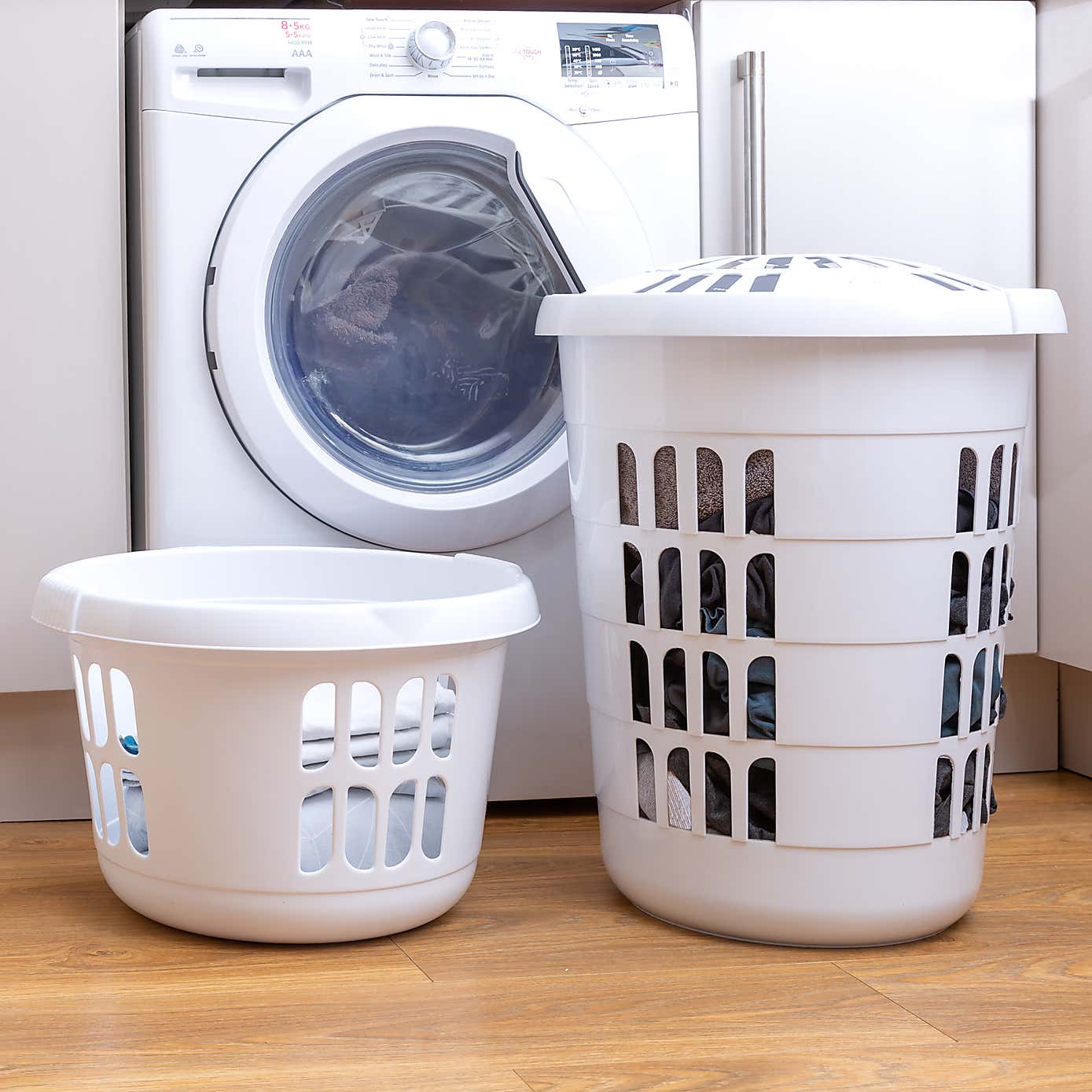 Wham Casa Plastic Laundry Basket & Hamper Set