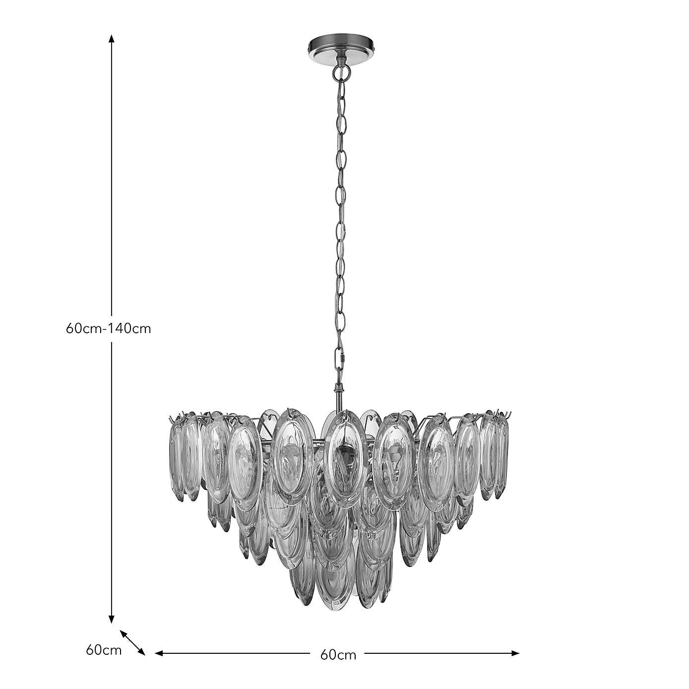 Dusk 9 Light Adjustable Chandelier