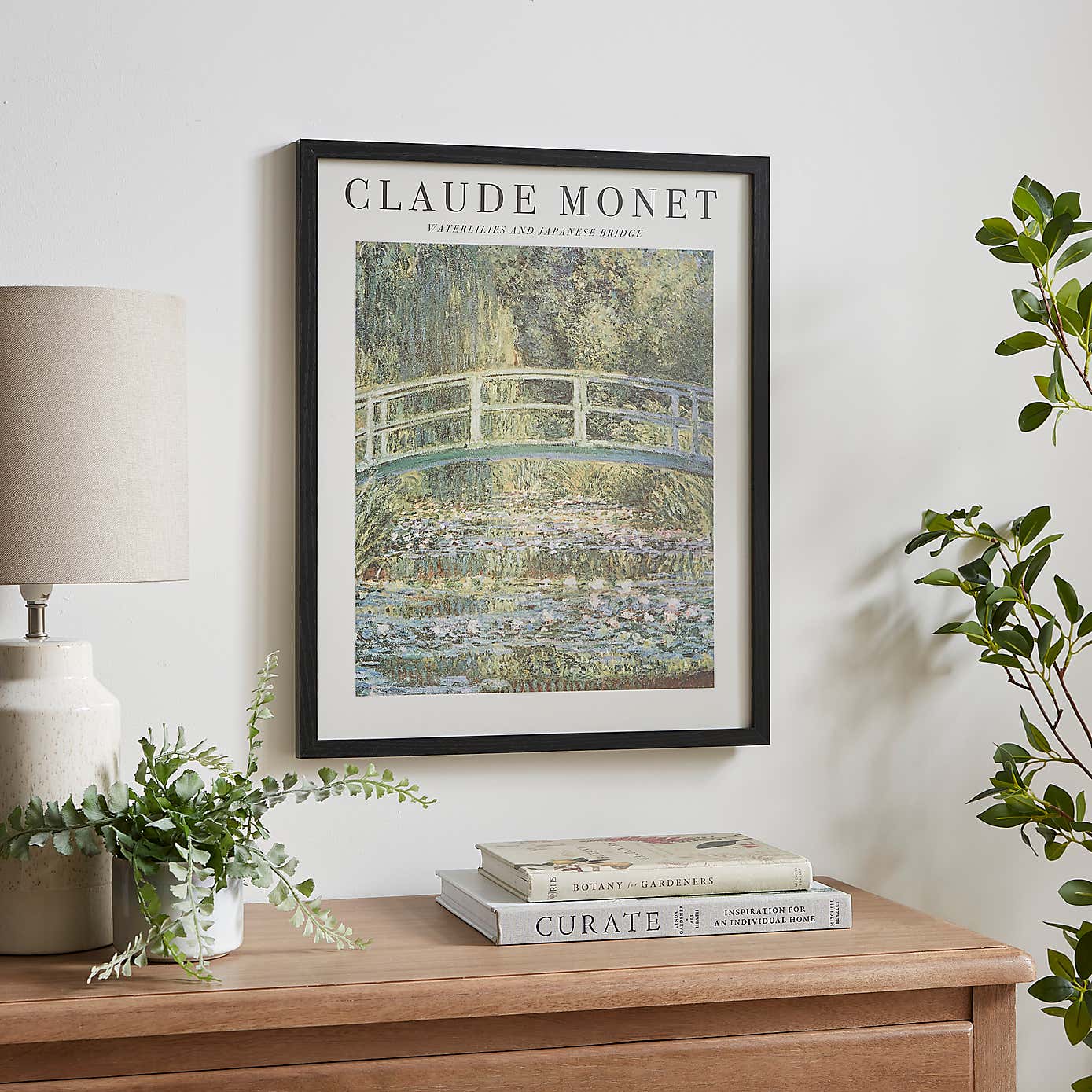 Waterlilies and Japanese Bridge by Claude Monet Framed Print