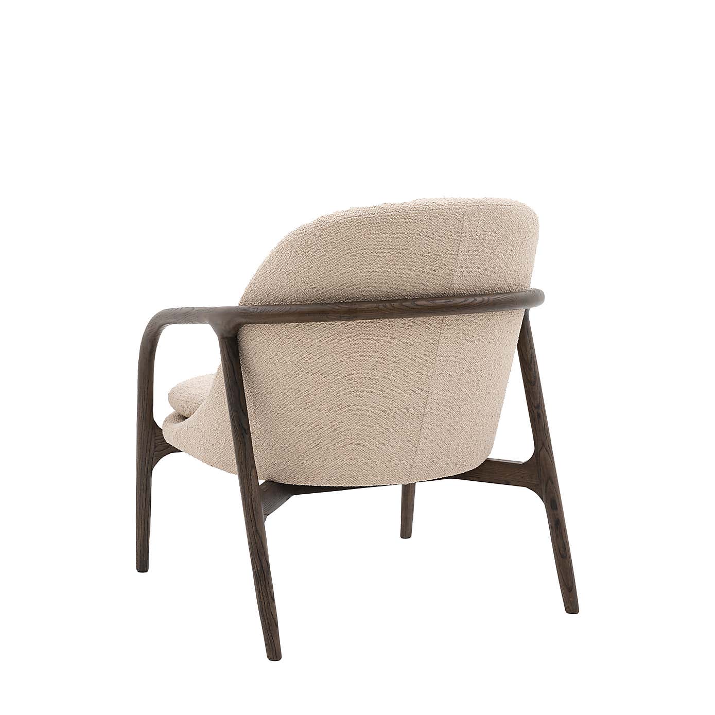Aurora Fabric Wooden Arm Accent Chair