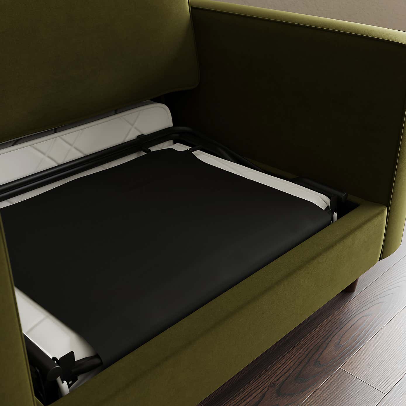 Zoe Velvet Snuggle Single Sofa Bed