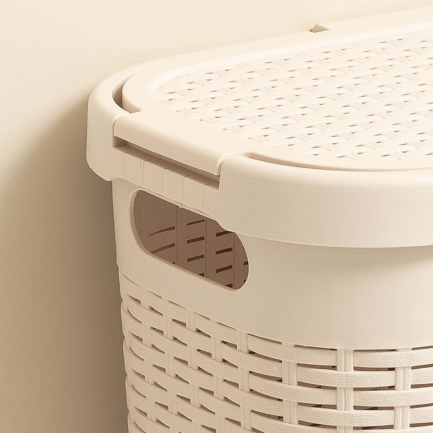 Addis Rattan Slim Natural Laundry Basket