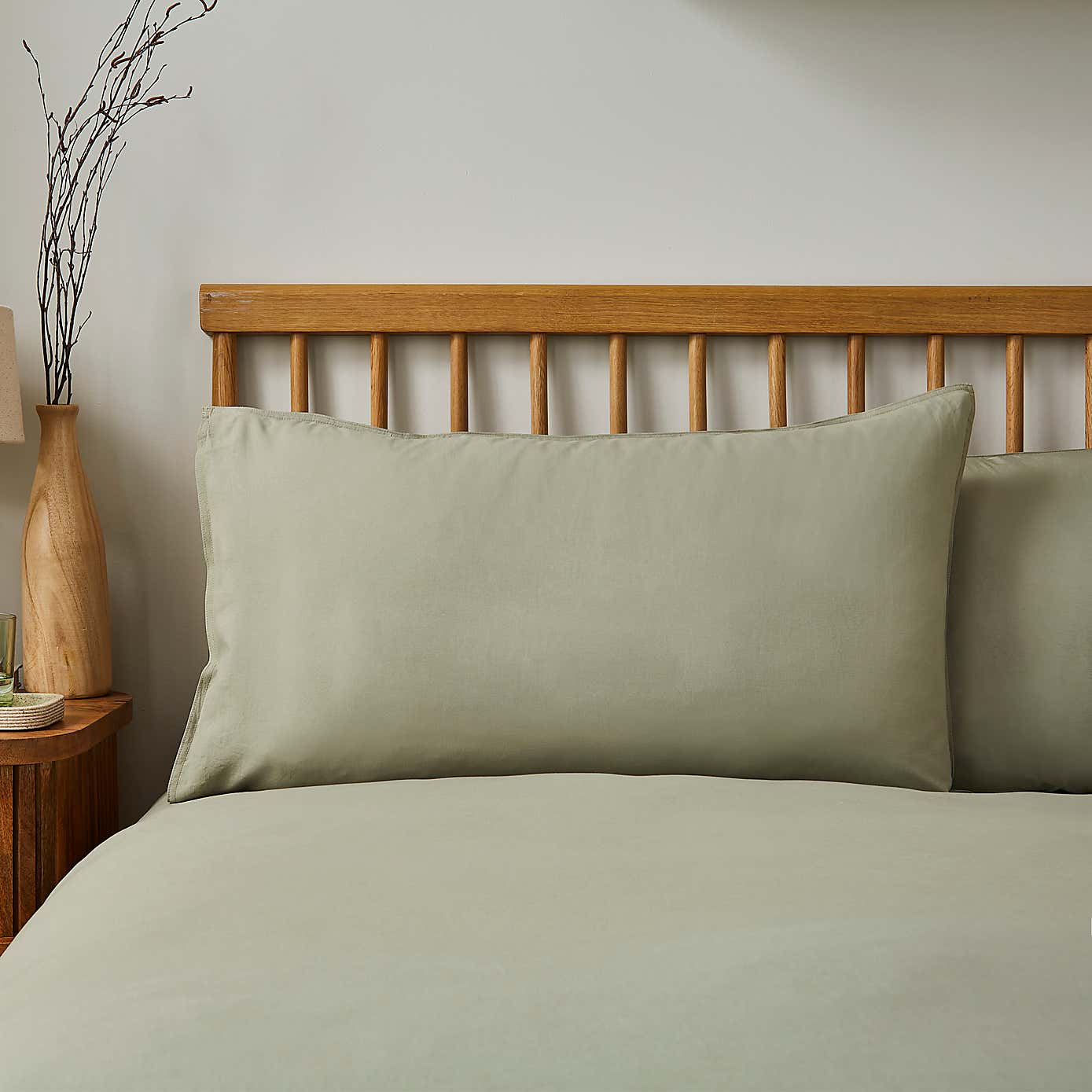 Super Soft Washed Microfibre Plain Duvet Cover and Pillowcase Set