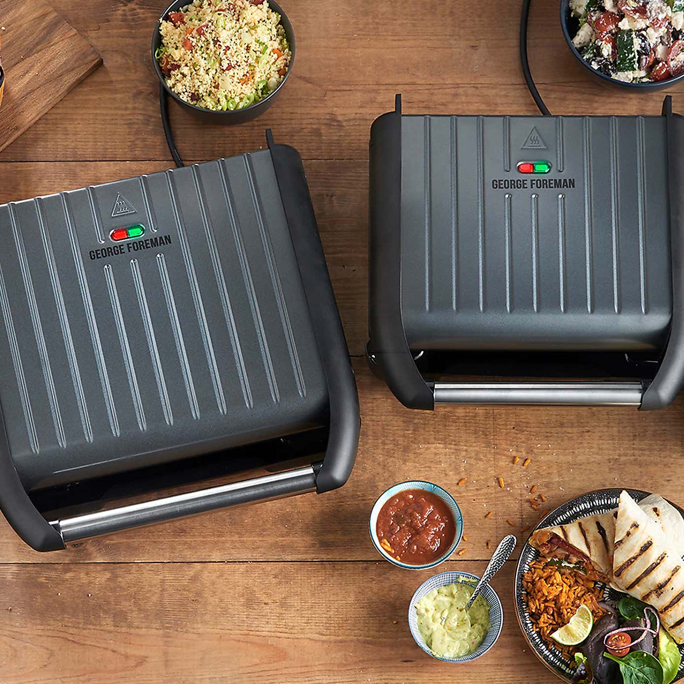 George Foreman Steel Grey Large Grill