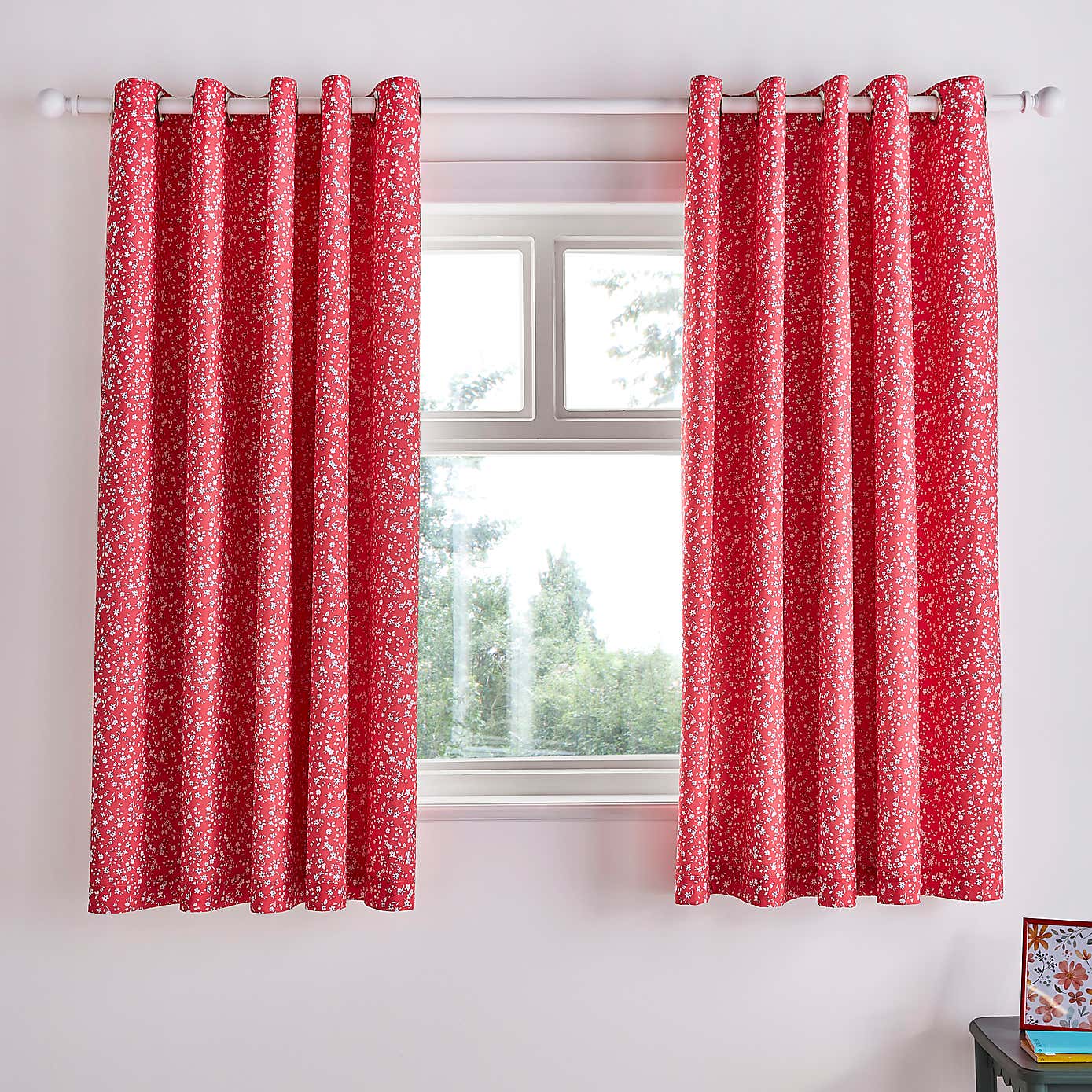 Ditsy Frill Blackout Eyelet Curtains