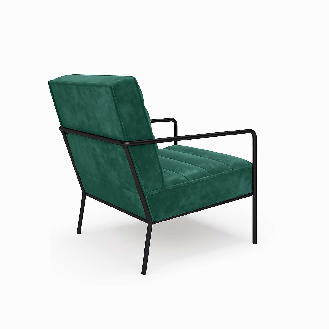 Bookham Velvet Metal Arm Accent Chair
