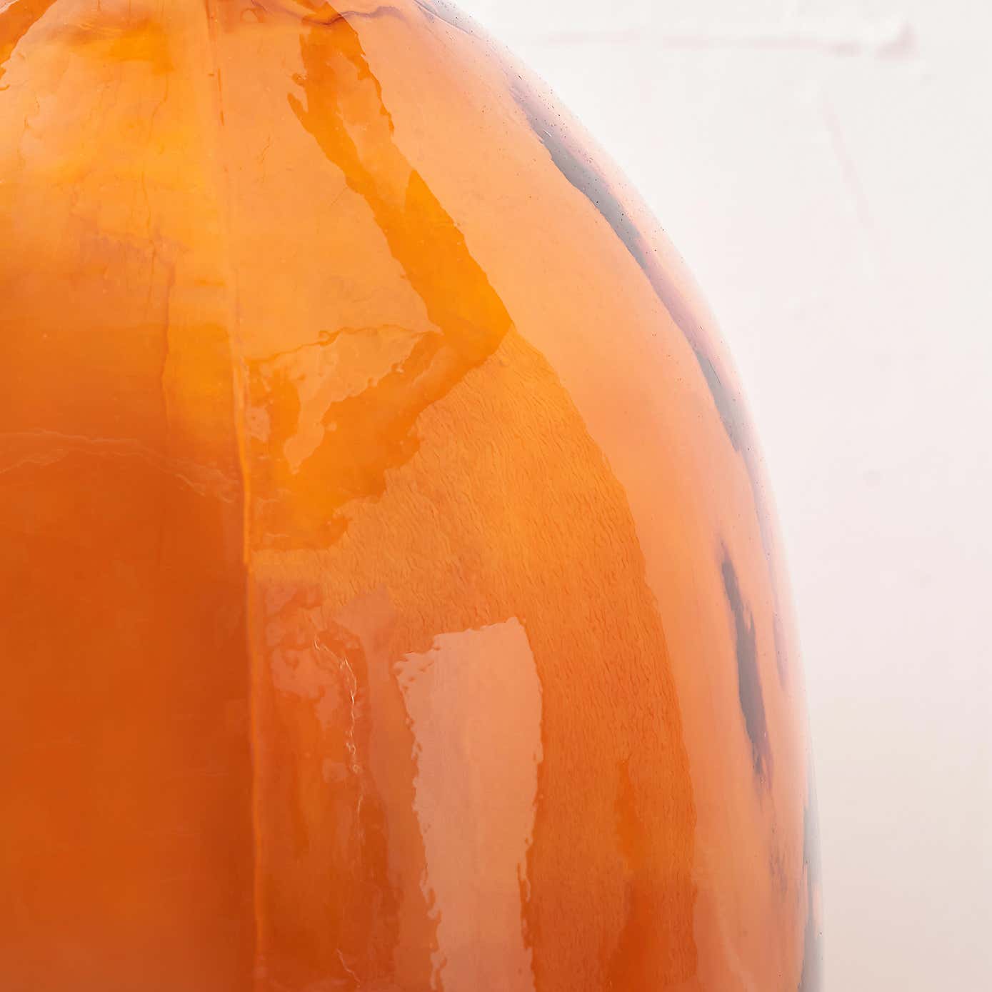 Orange Organic Shaped Glass Vase