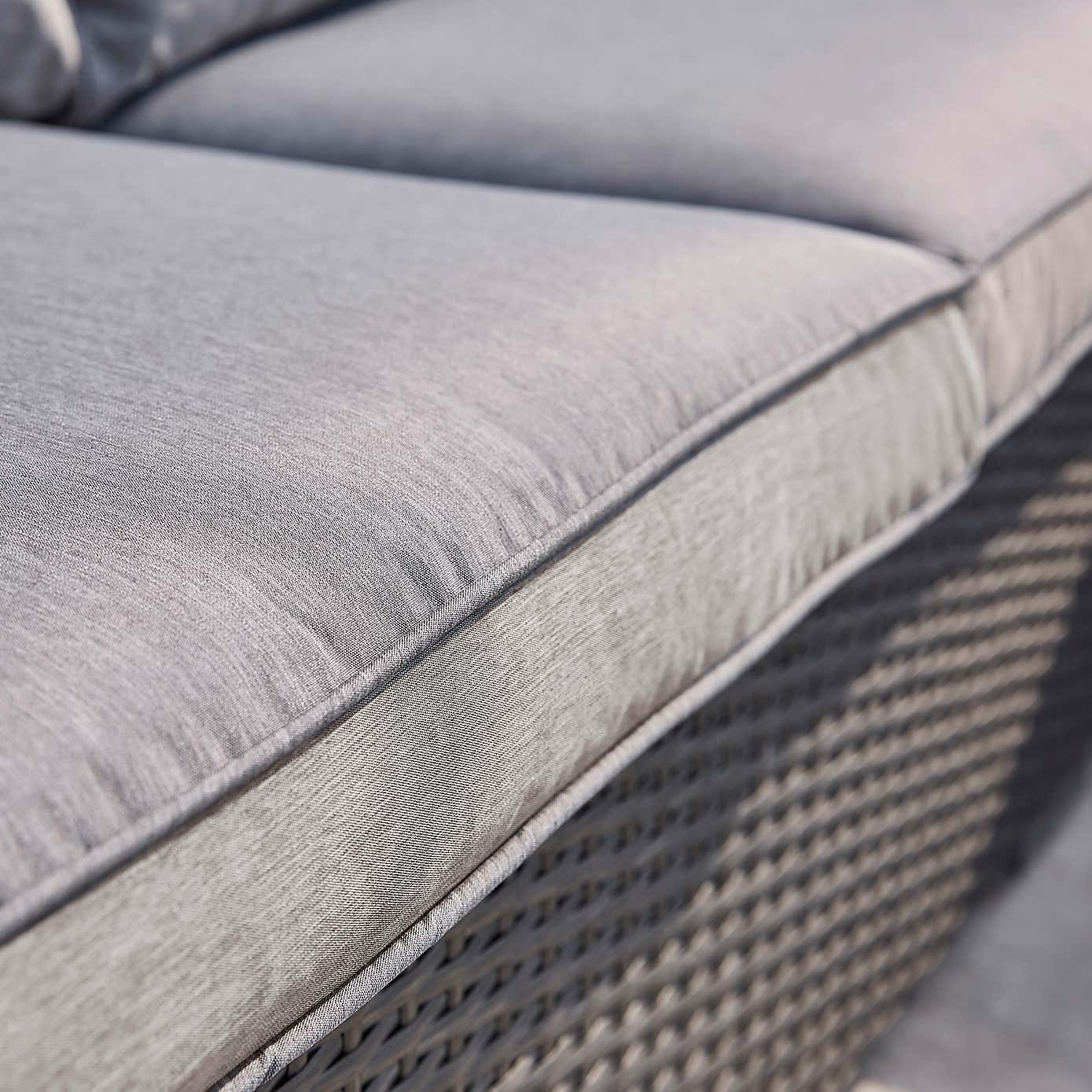 Rattan Sofa Lounger Set, Grey