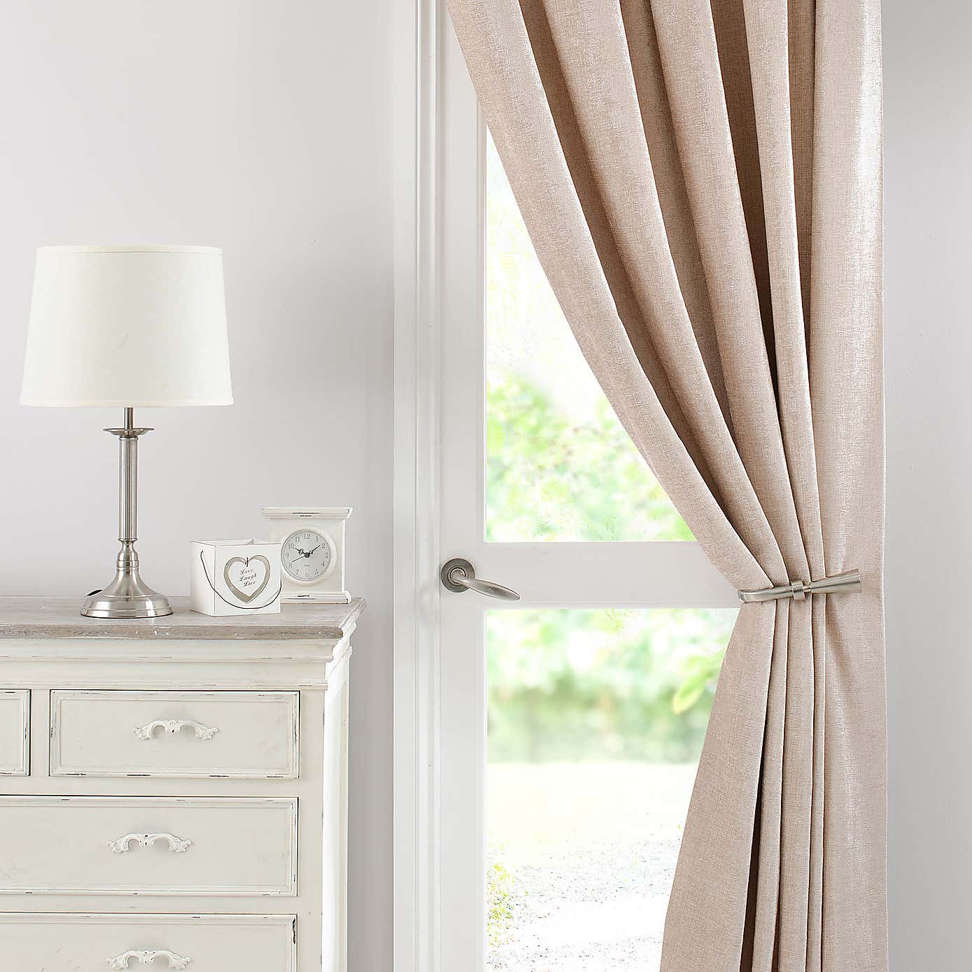 Chenille Thermal Pencil Pleat Door Curtains