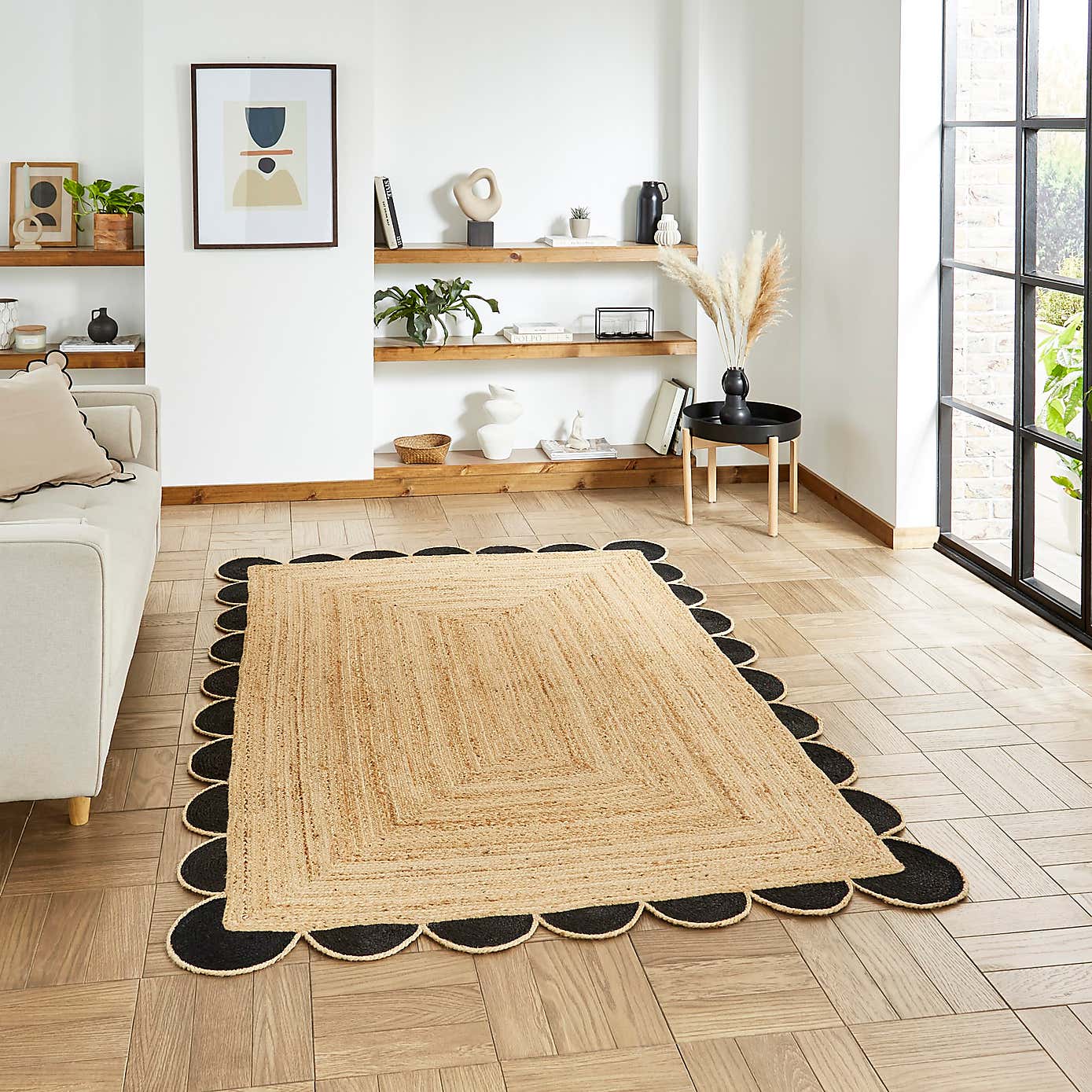 Savannah Scallop Jute Rug