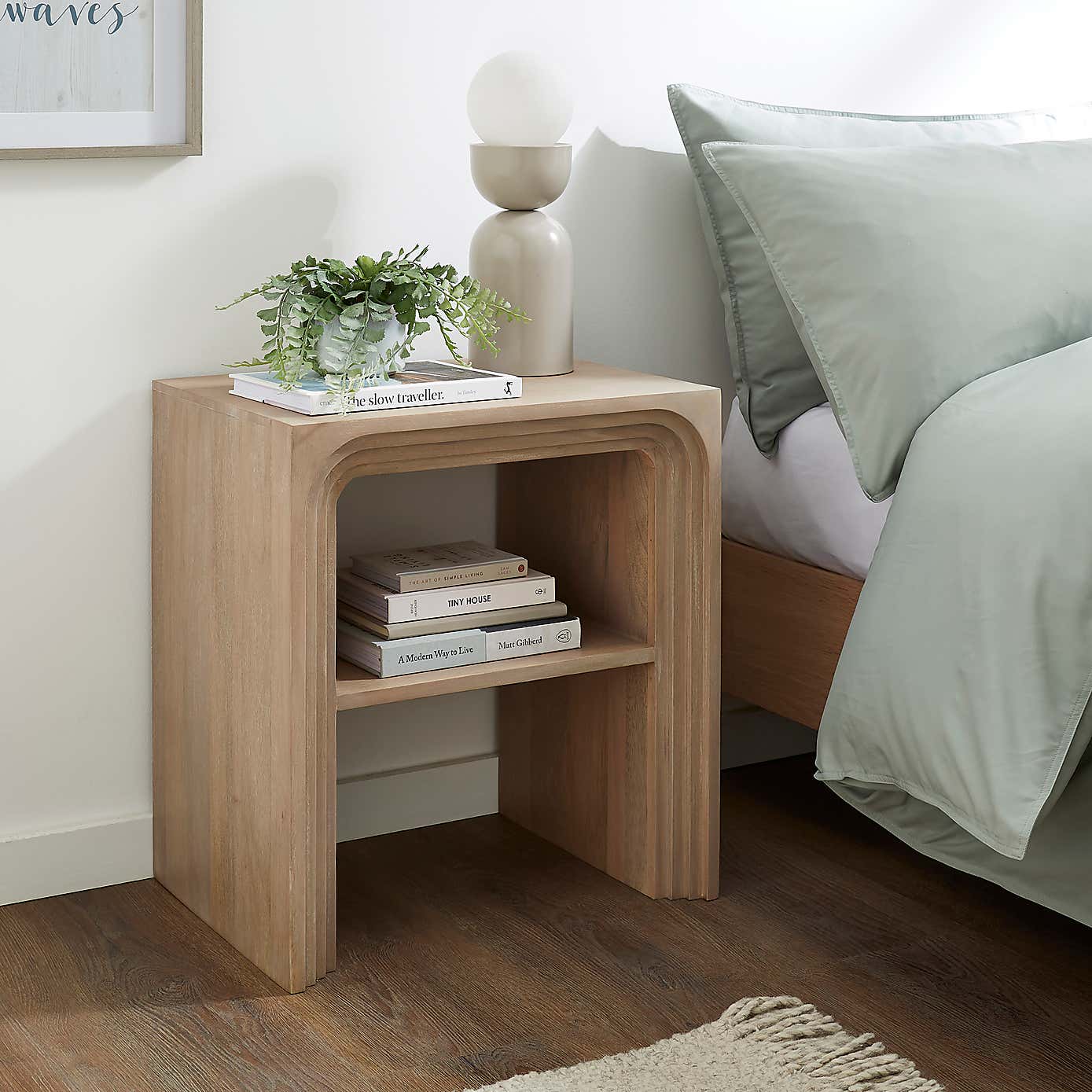 Romy Bedside Table, Mango Wood