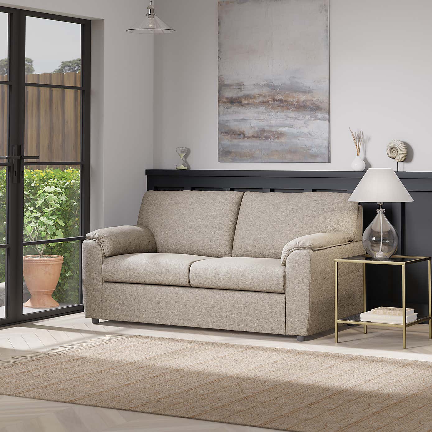 Meyer Tonal Weave 2 Seater Double Sofa Bed