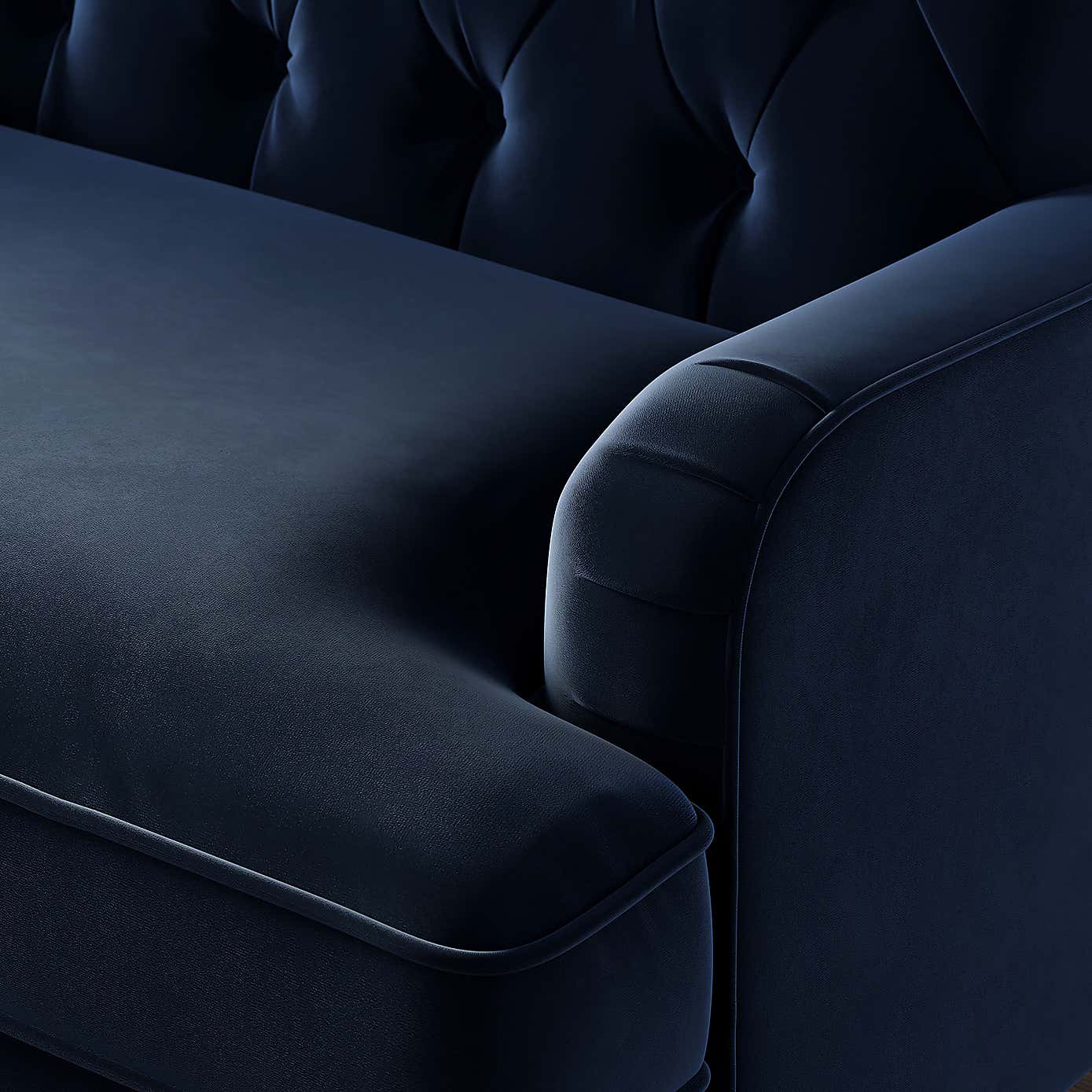 Beatrice Buttoned Velvet Snuggle Chair