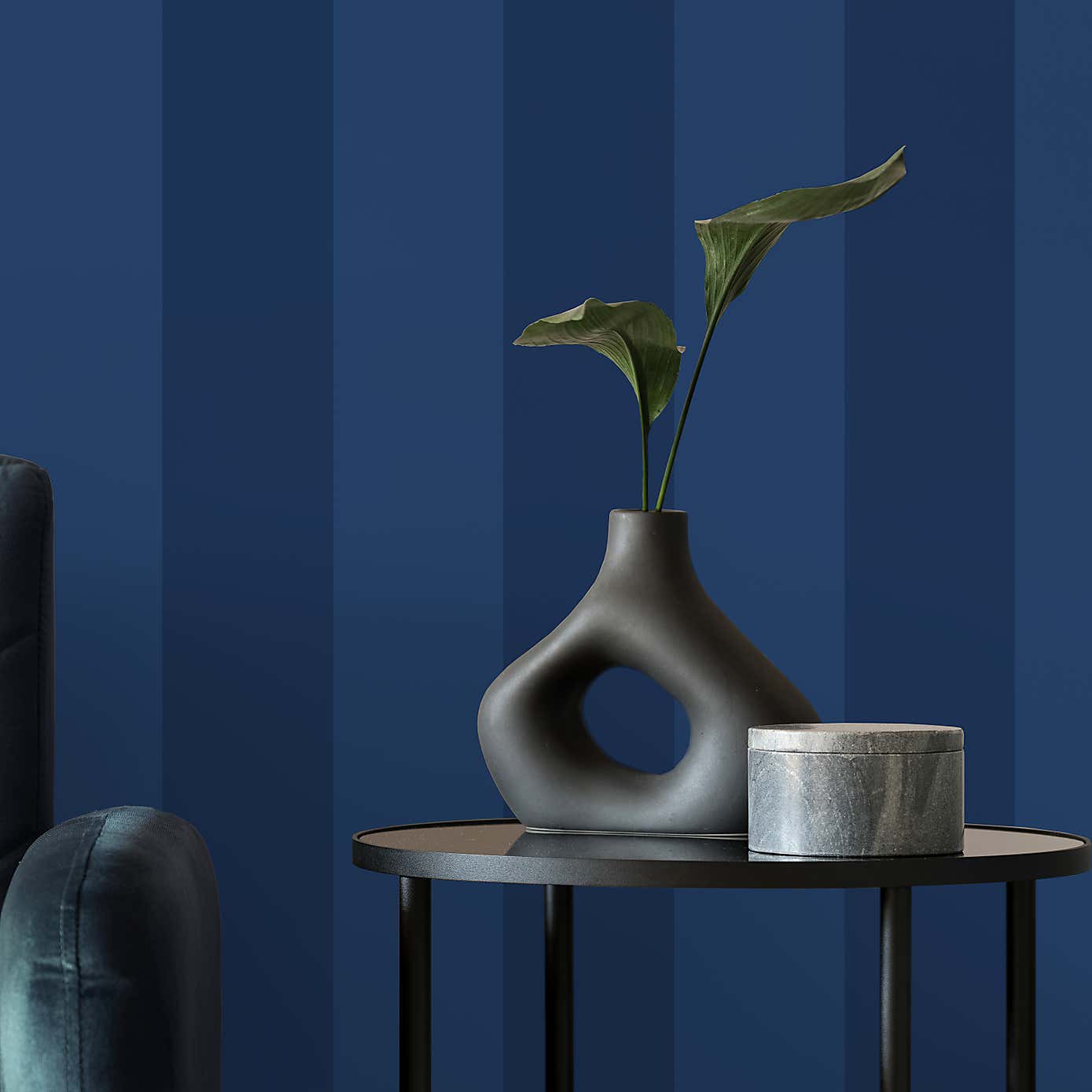 Bold Blue Stripe Wallpaper