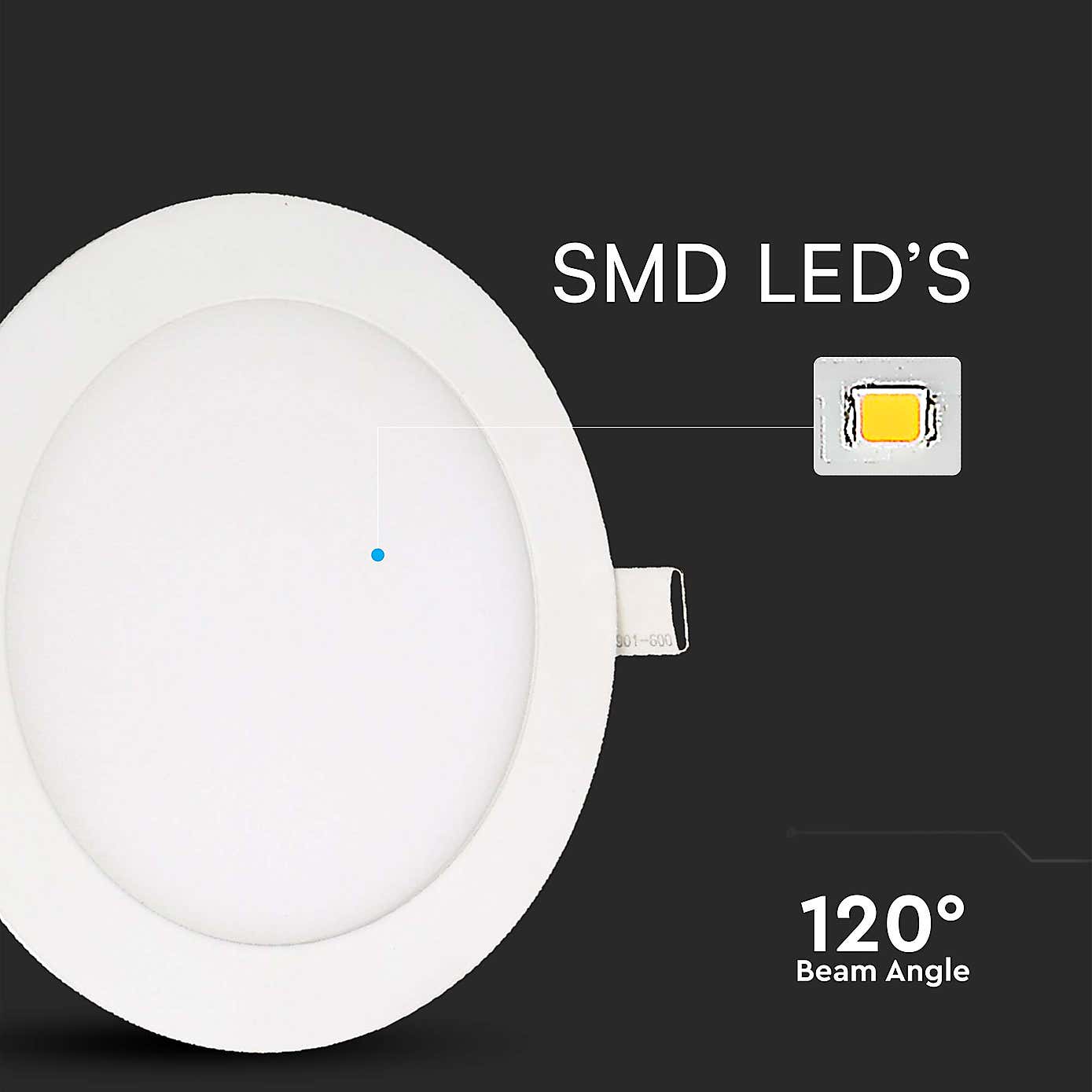 Set of 2 V-TAC 22W LED 3-in-1 Mini Panel Lights
