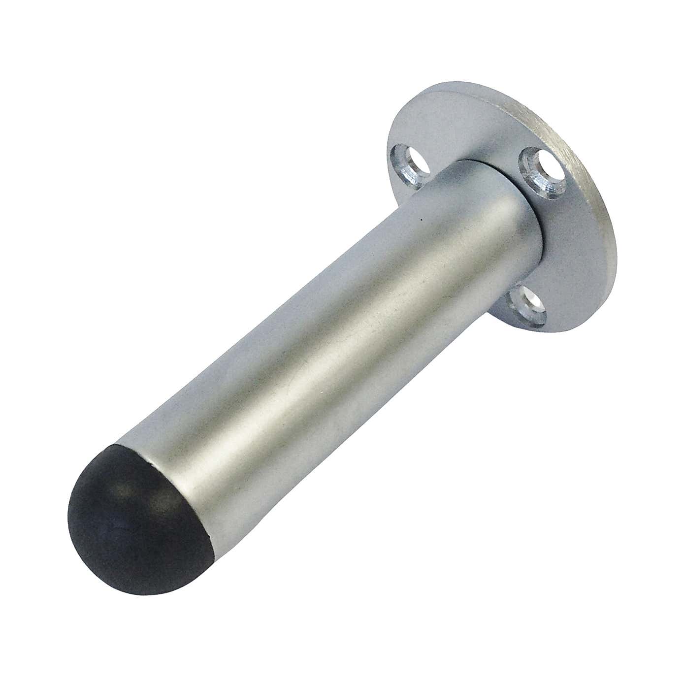 Door Stop Projection Flanged Satin Nickel