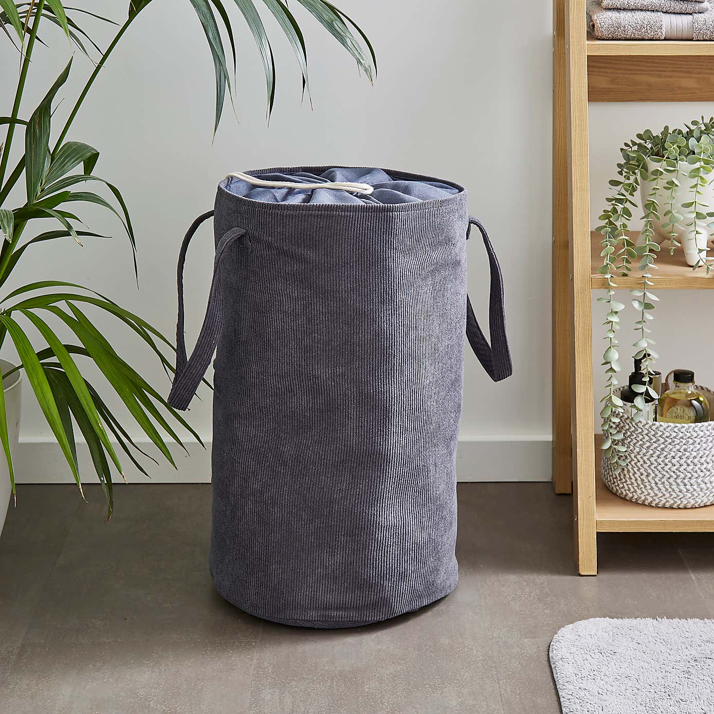 Corduroy 60L Fabric Laundry Bag