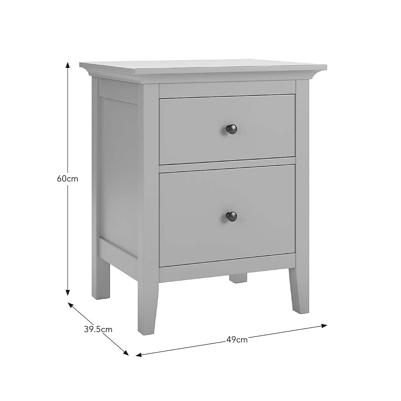 Lynton 2 Drawer Bedside Table