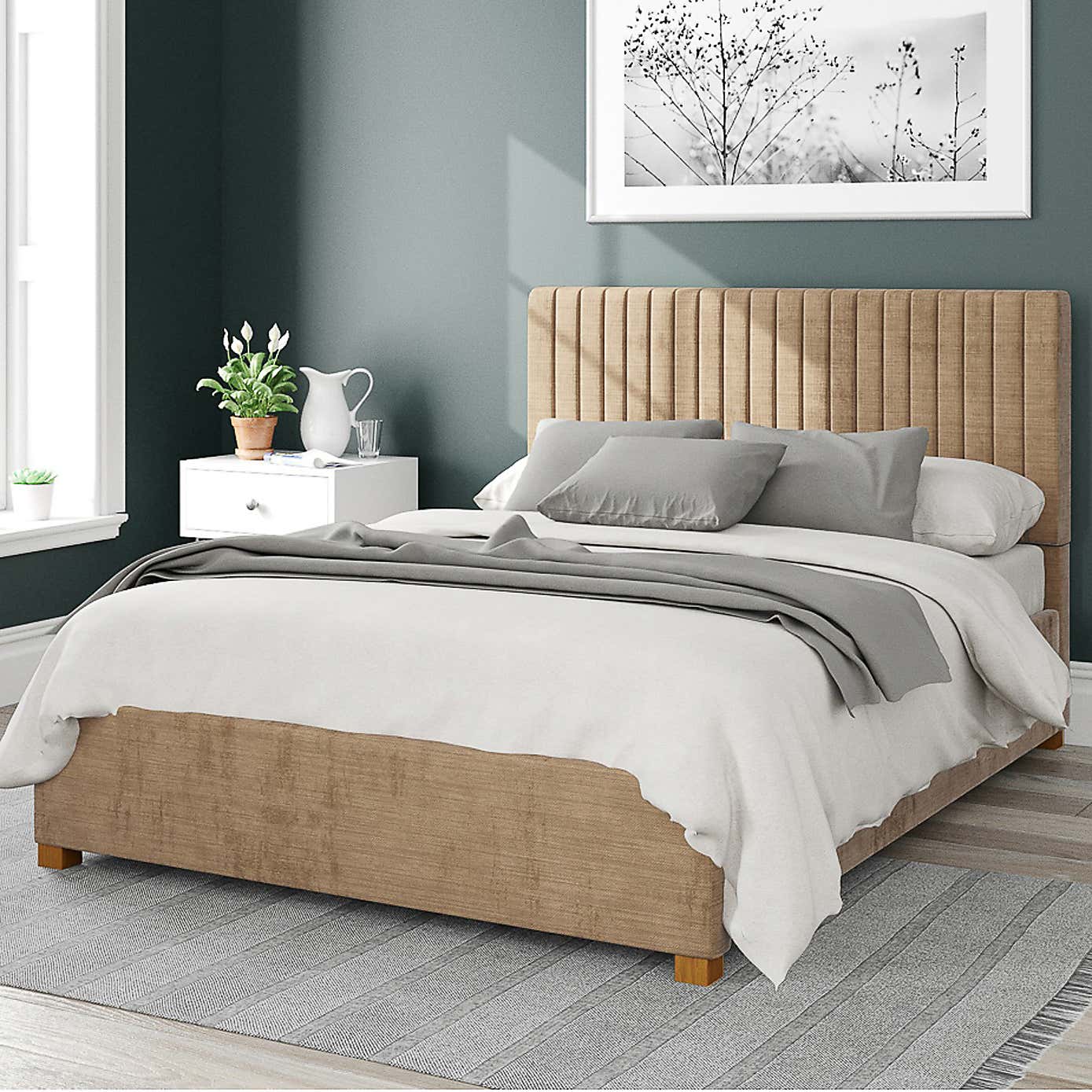 Grant Firenze Velour Ottoman Bed