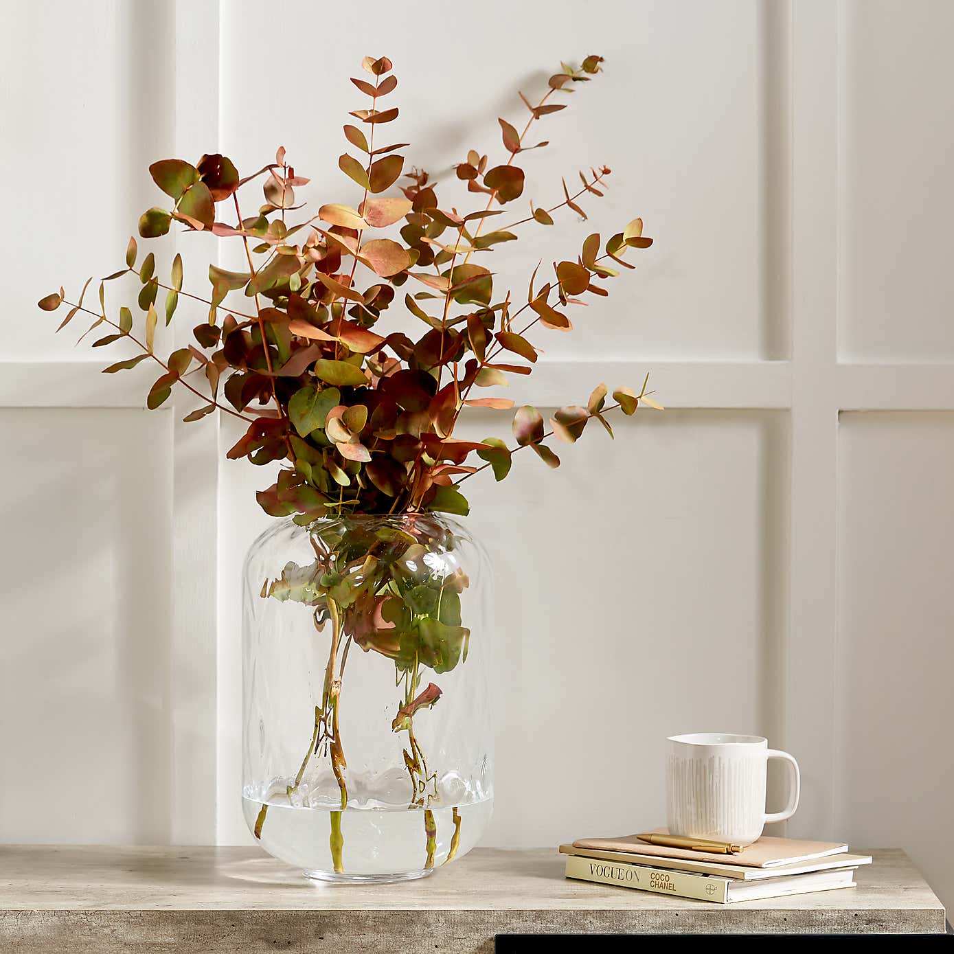 Clear Glass Diamond Optic Vase