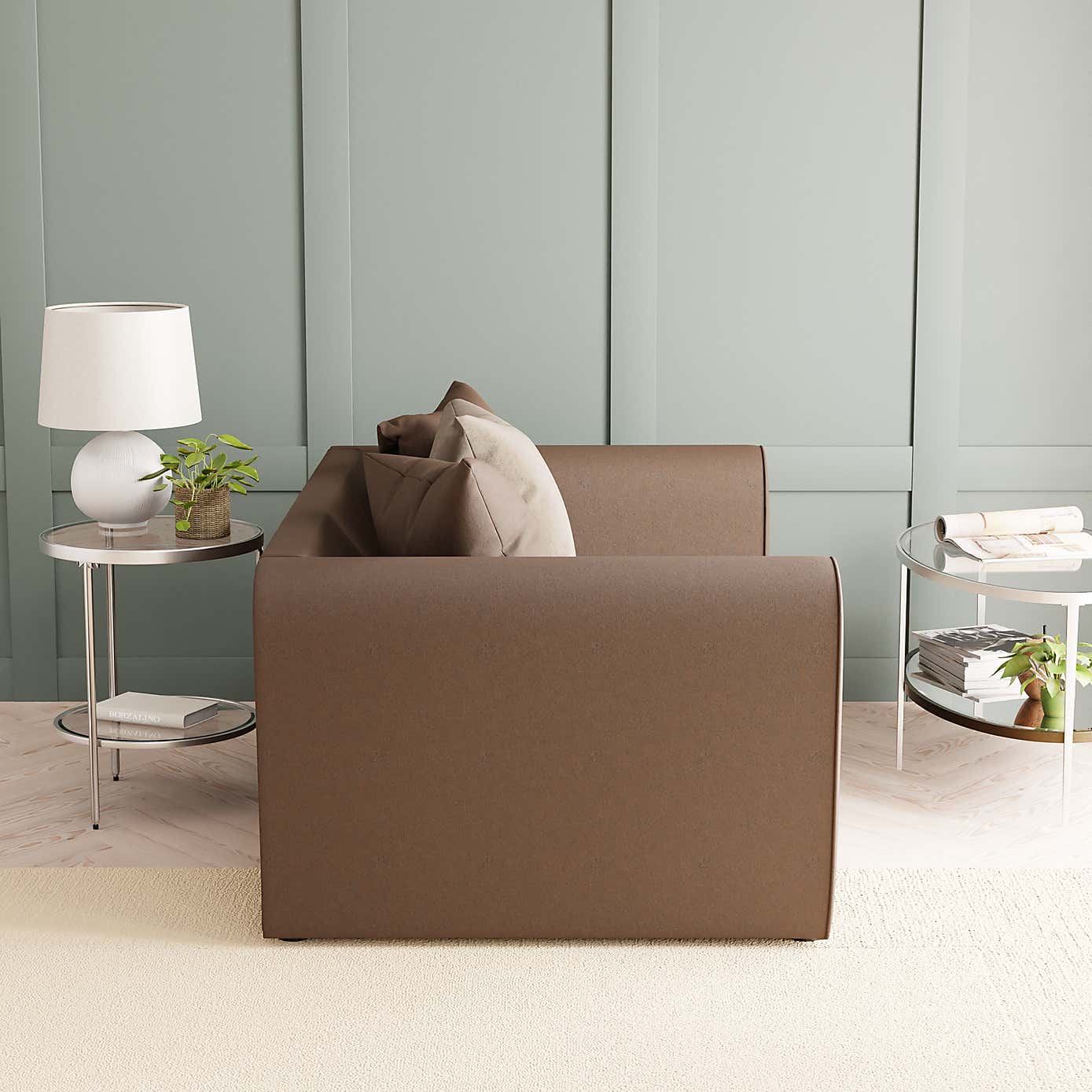 Blake Soft Faux Leather Combo 2 Seater Sofa