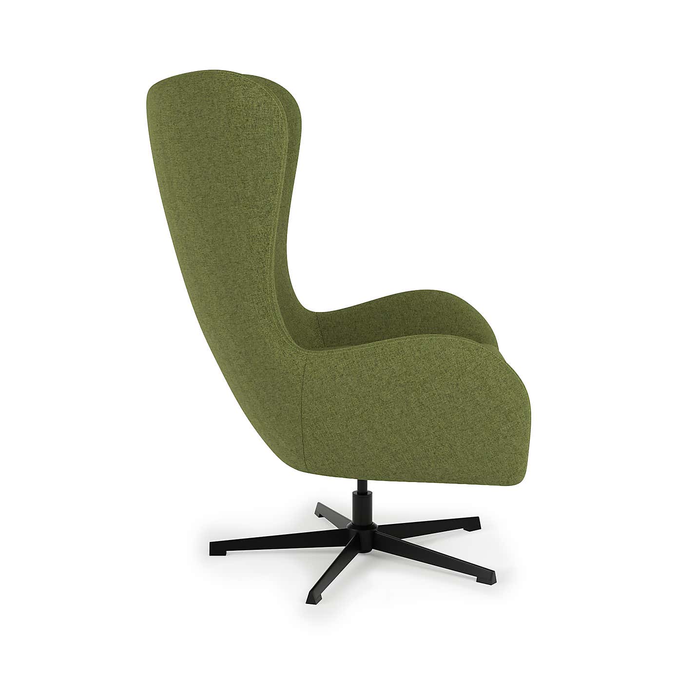 Kuvert Soft Marl Swivel Chair, Moss