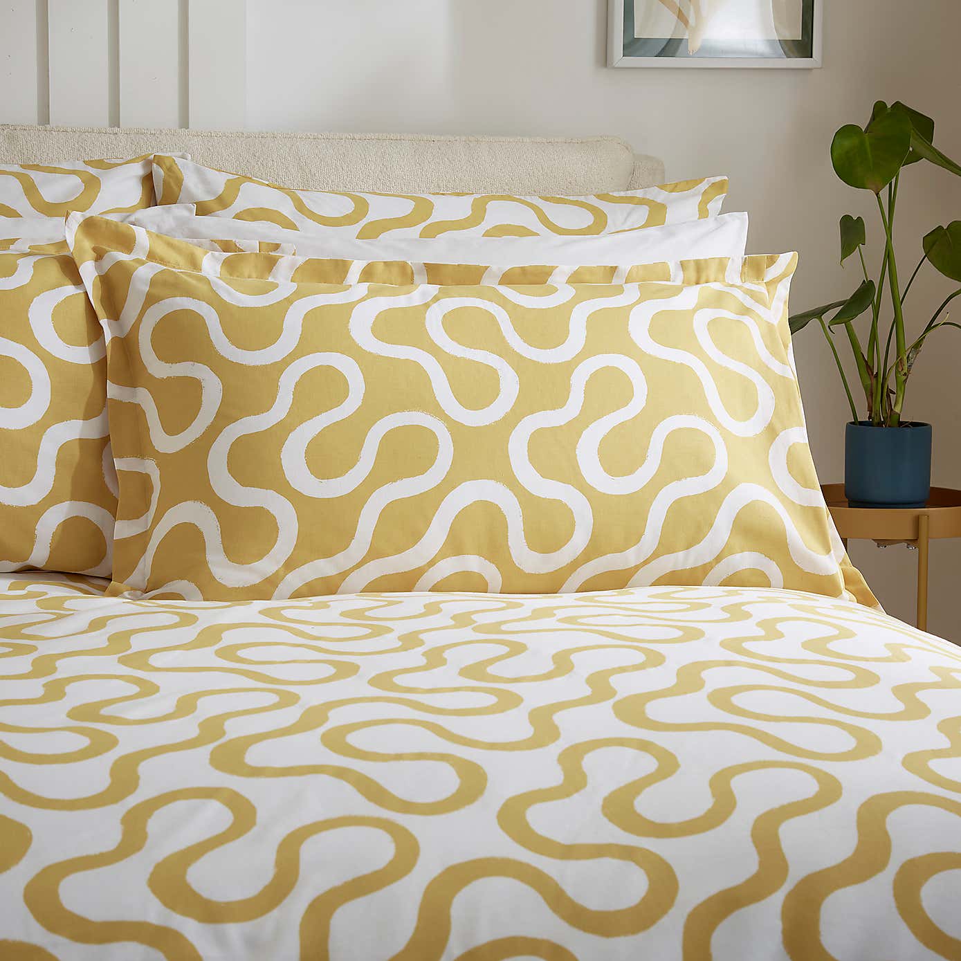 Elements Wiggle Ochre Oxford Pillowcase