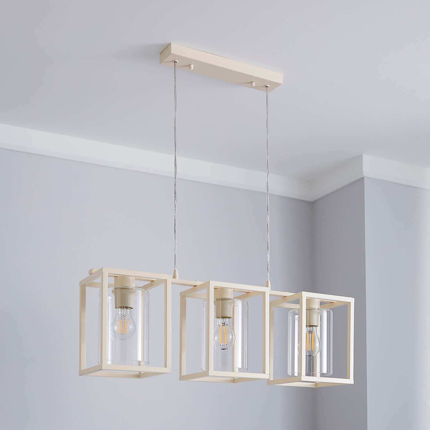 London Industrial 3 Light Diner Ceiling Fitting