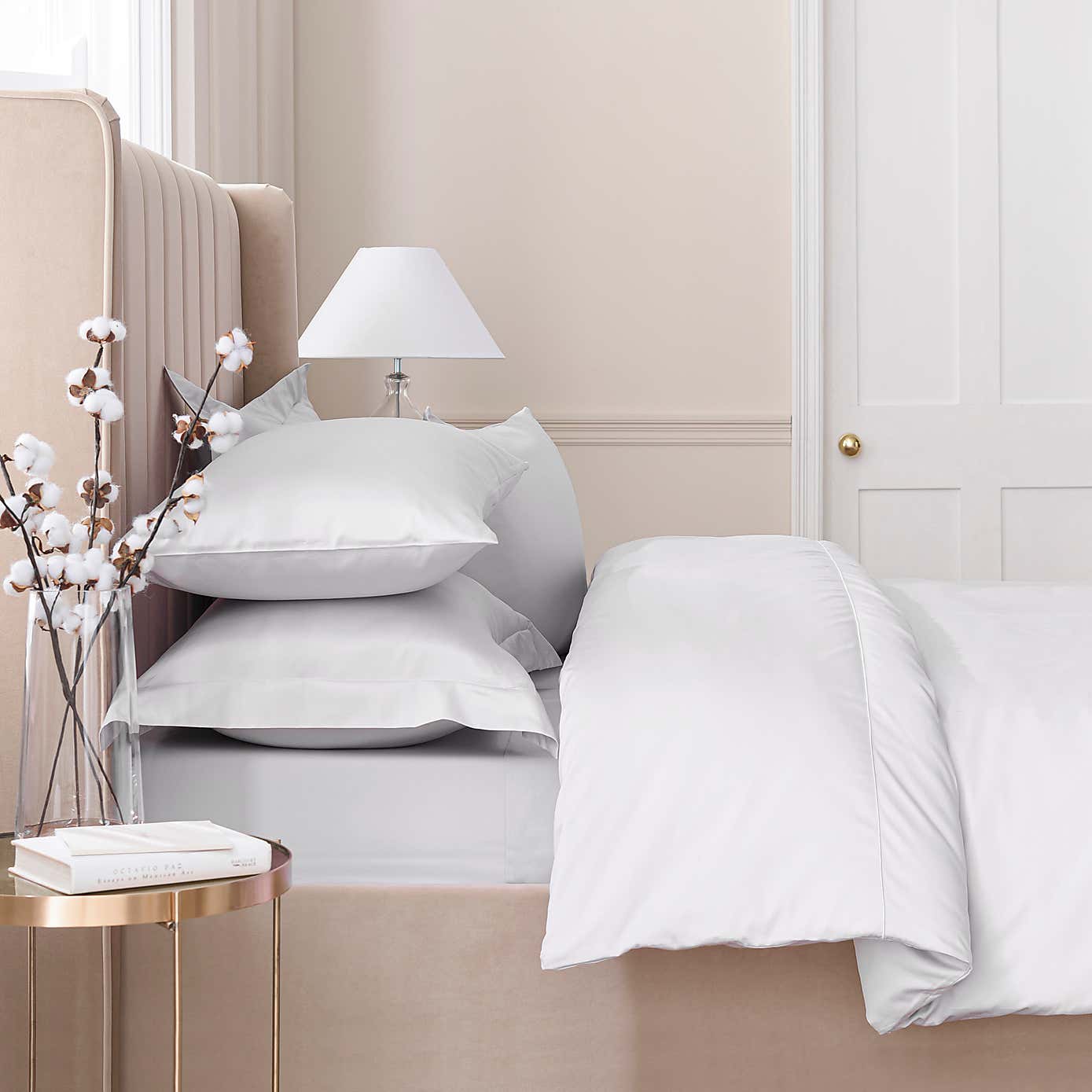 Dorma 300 Thread Count 100% Cotton Sateen Plain Continental Square Pillowcase