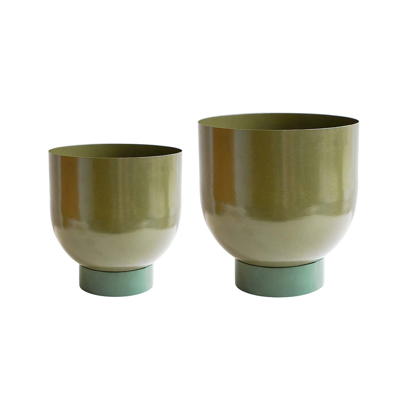 Set of 2 Austin Dual Metal Planters