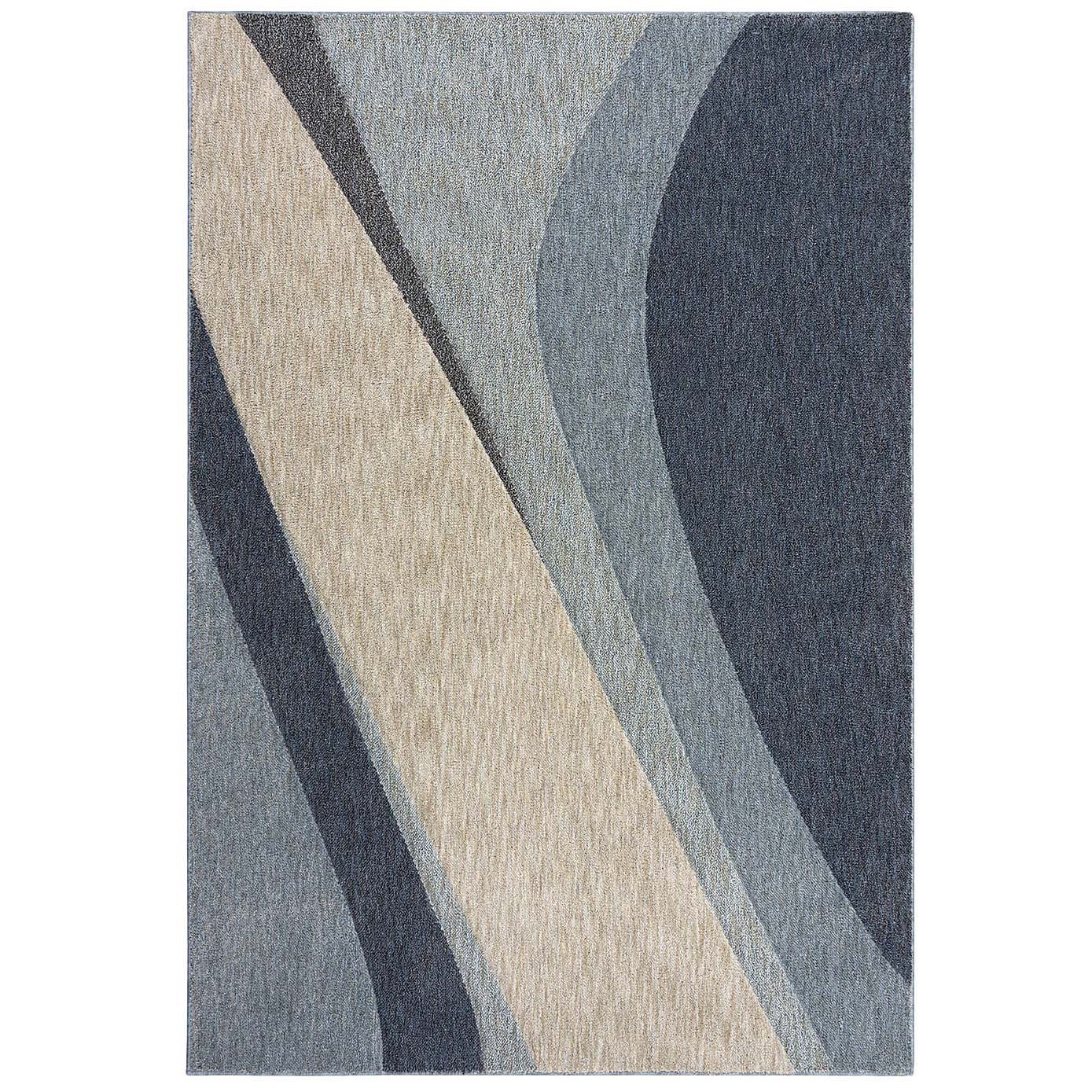 Wave Abstract Carved Rug