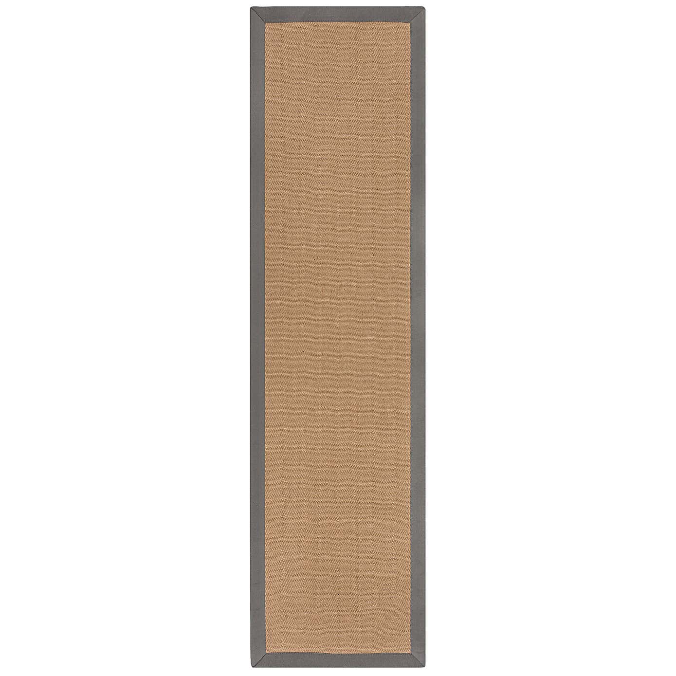 Herringbone Jute Border Stair Runner