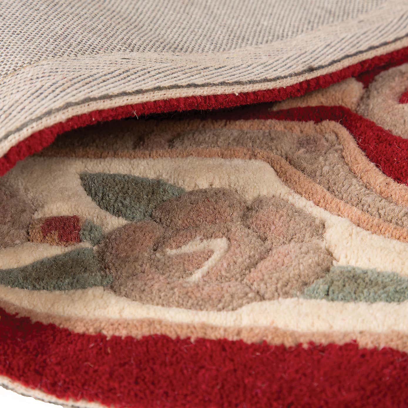 Red Lotus Premium Aubusson Rug