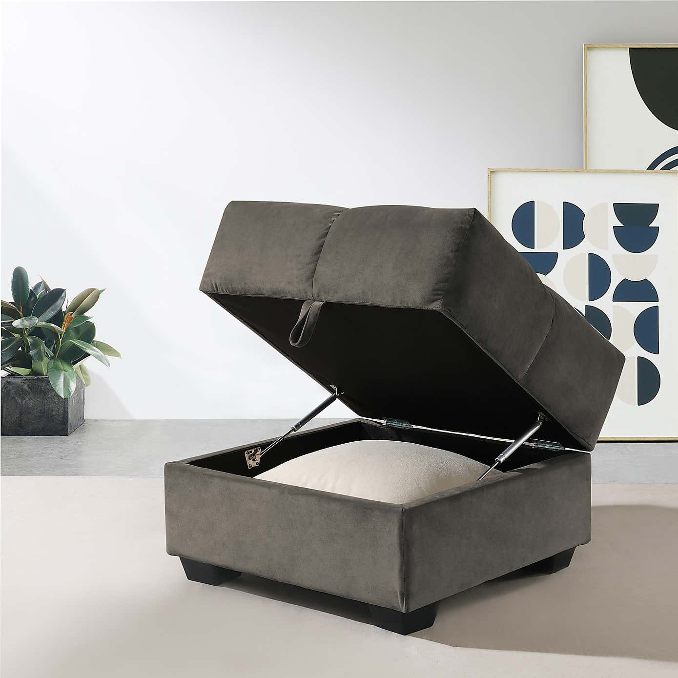 Margo Velvet Storage Ottoman