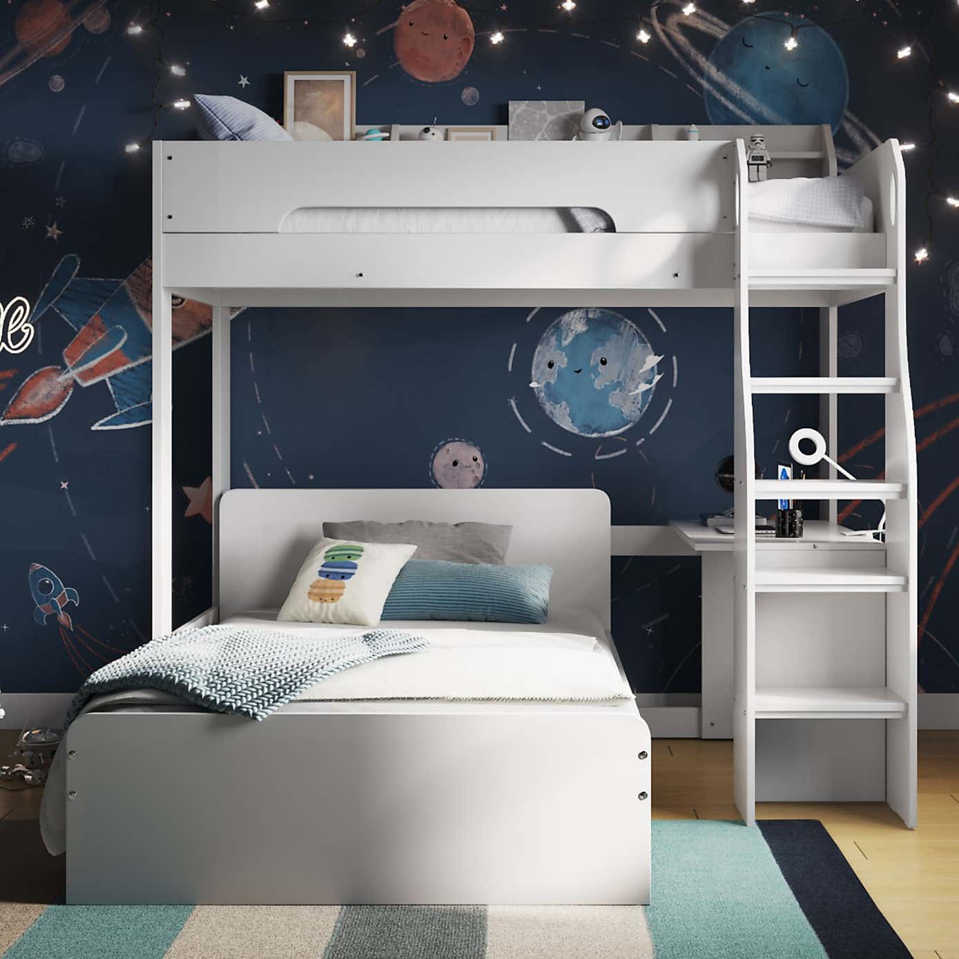 Cosmic L Shaped Triple Bunk Bed Frame