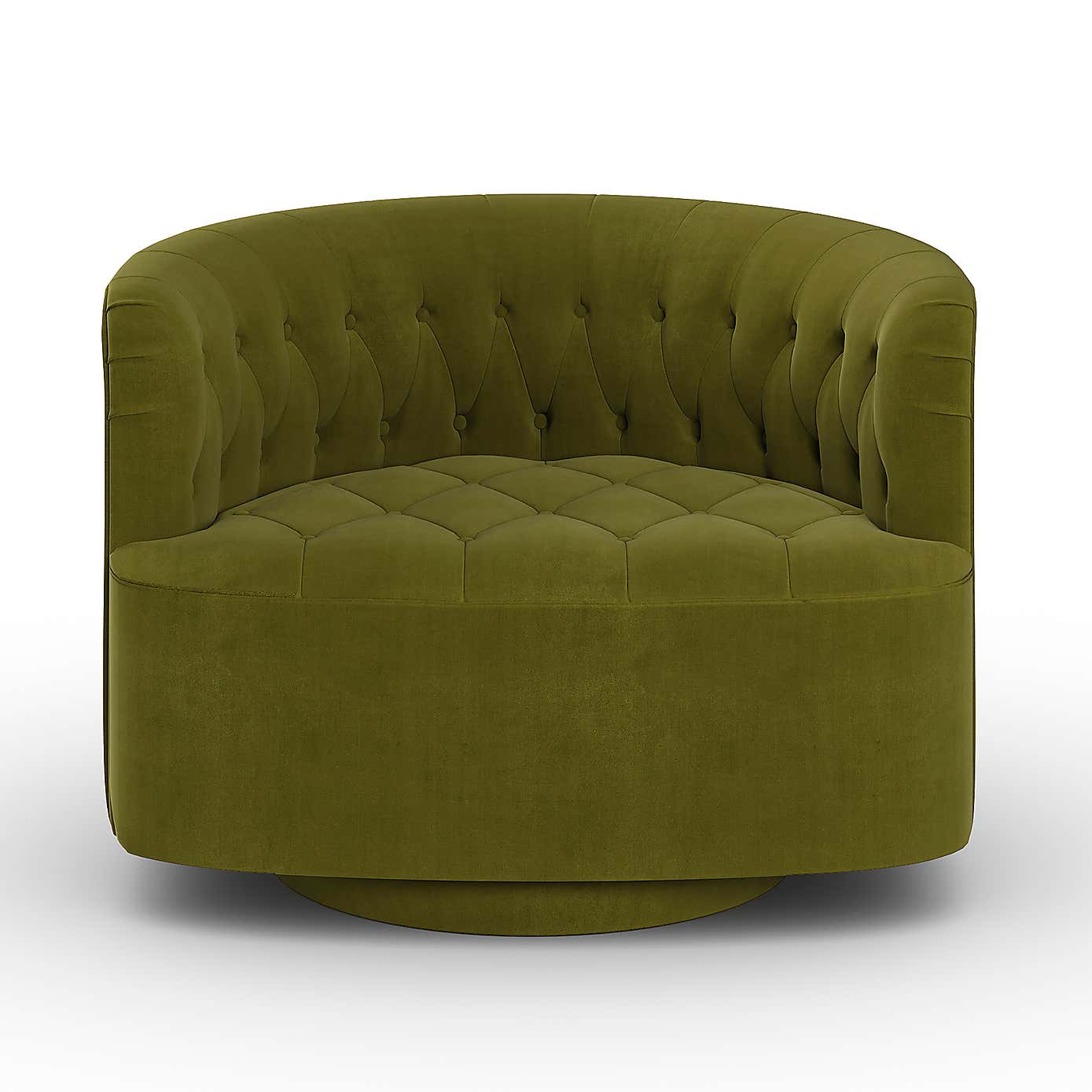Elena Buttoned Swivel Chair