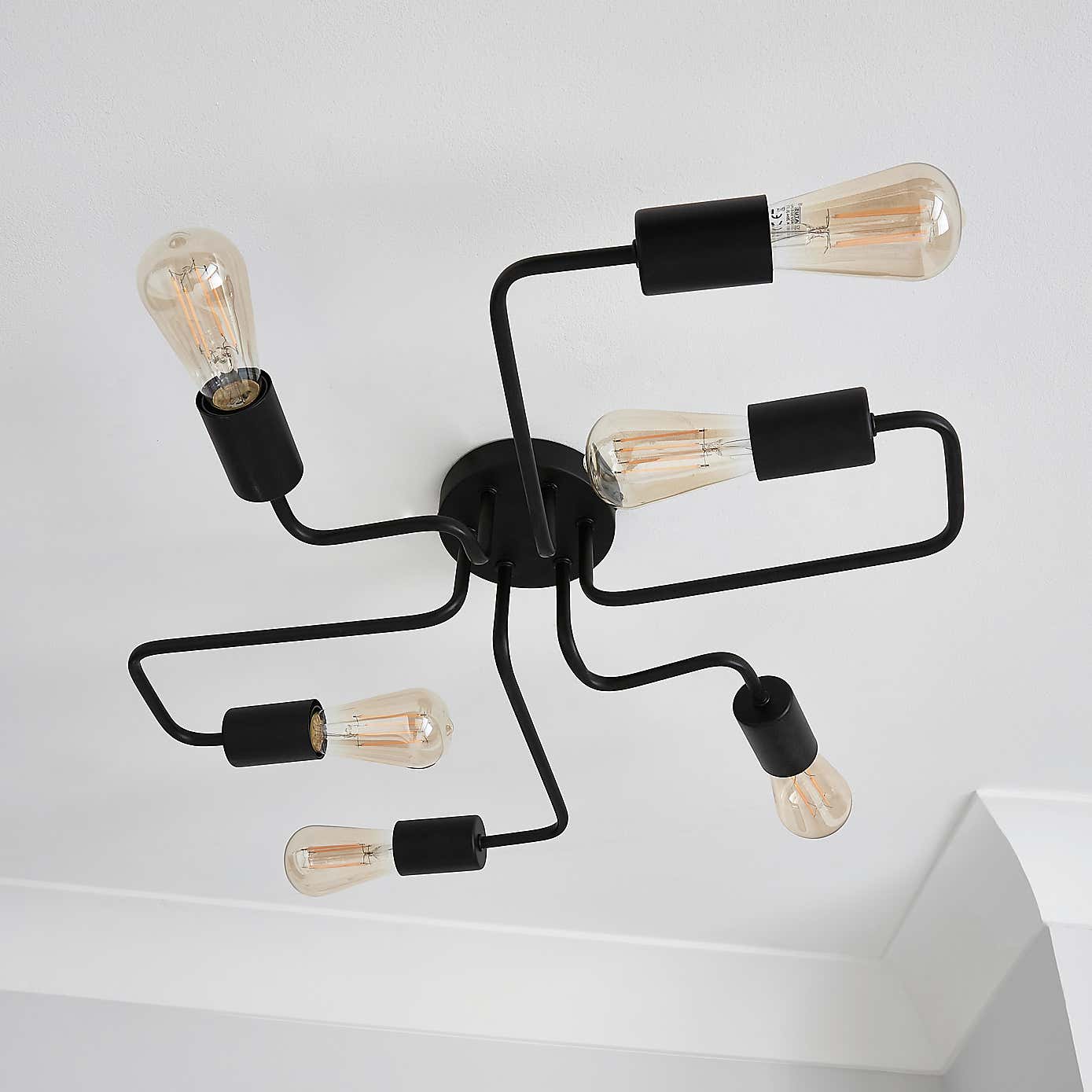 Kacy 6 Light Semi Flush Ceiling Fitting