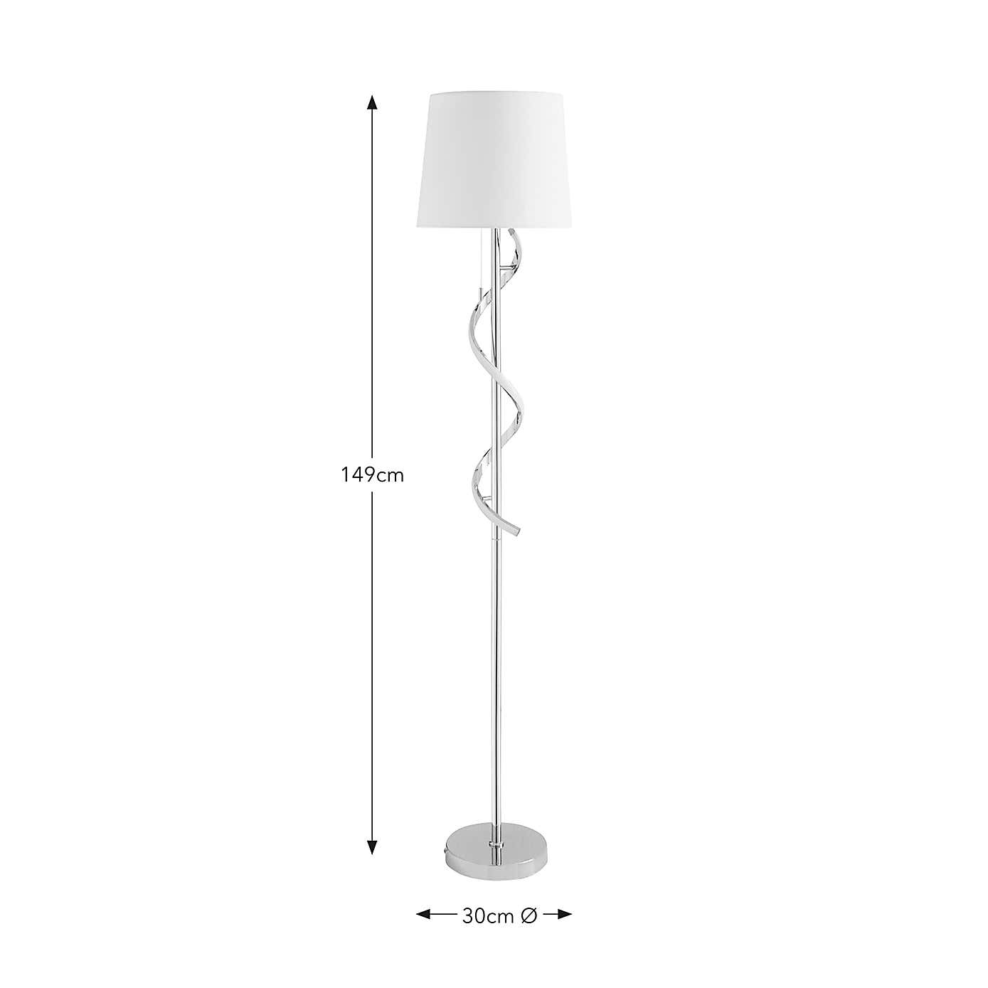 Palais 2 Light Metal Floor Lamp
