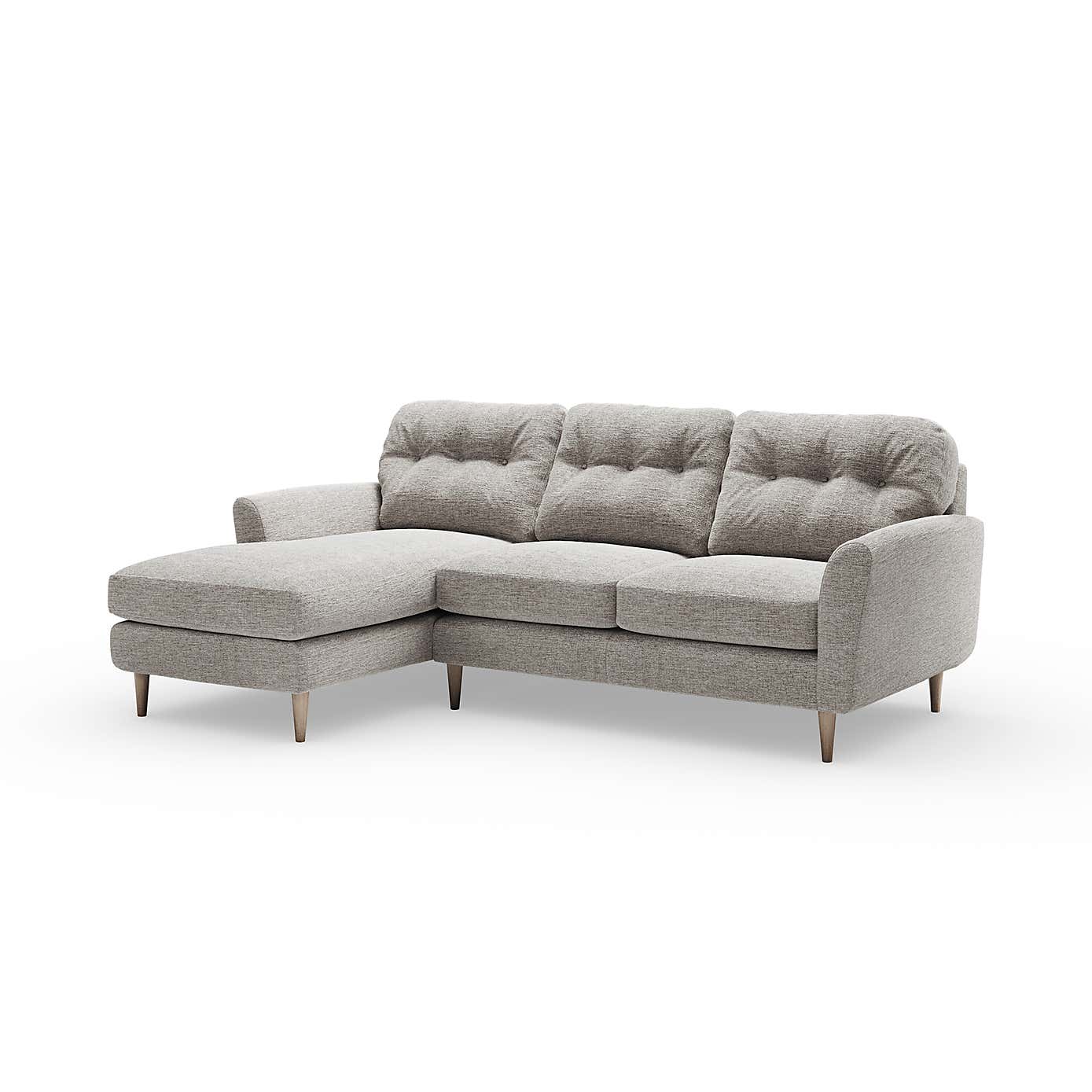 Sven Tonal Weave Large Corner Chaise Sofa