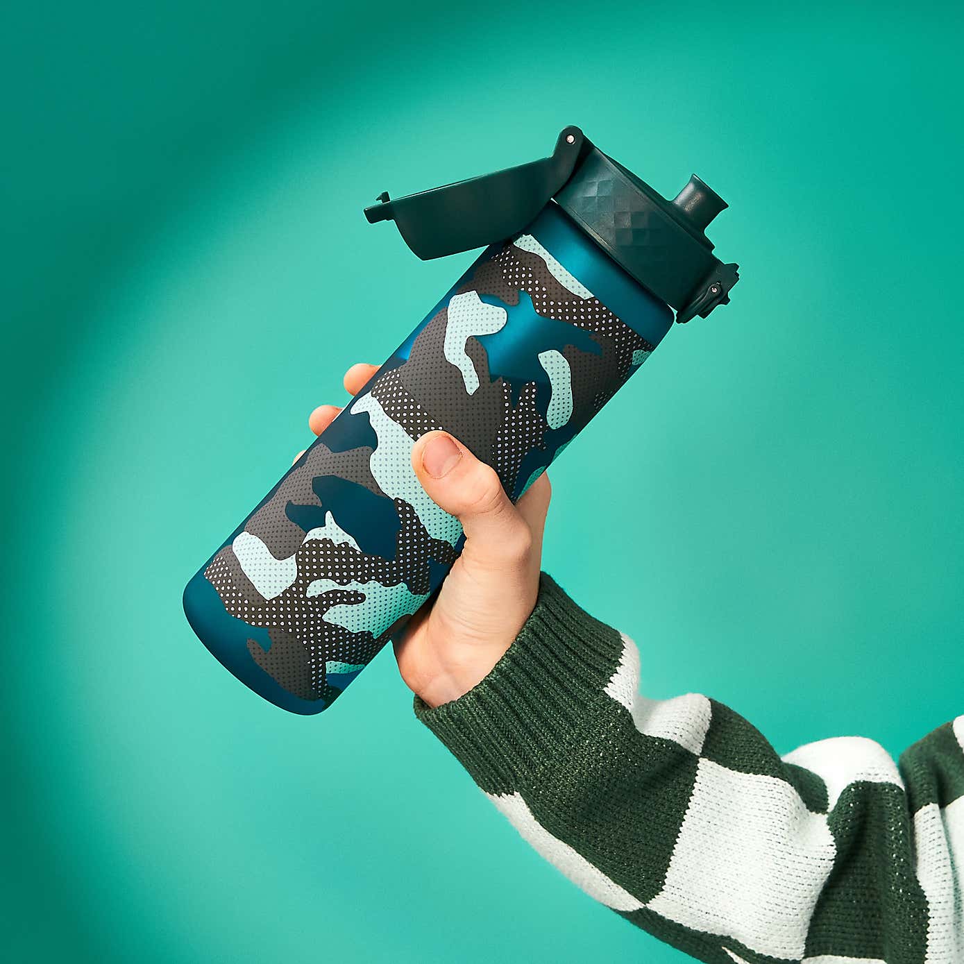Ion8 Camouflage Leak Proof Slim Water Bottle, 500ml