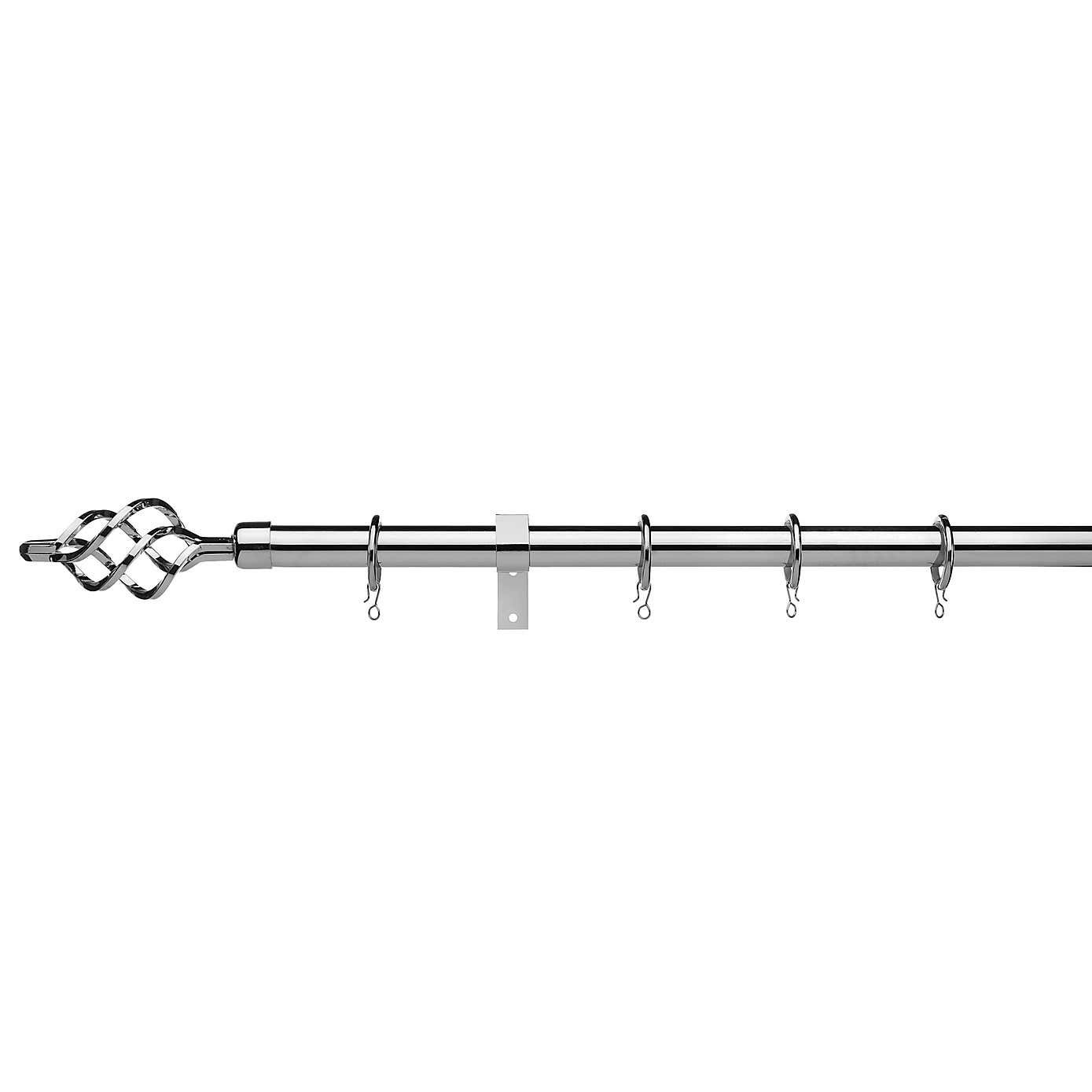 Universal Caged Metal Curtain Pole