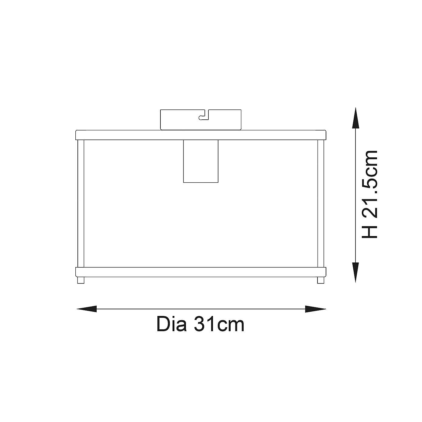 Vogue Lighting Beckett Industrial Flush Ceiling Light