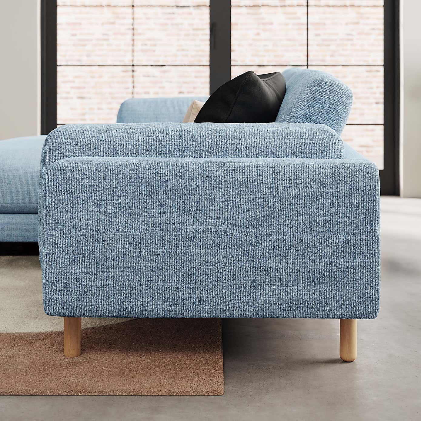 Newton Chunky Tonal Weave Corner Chaise