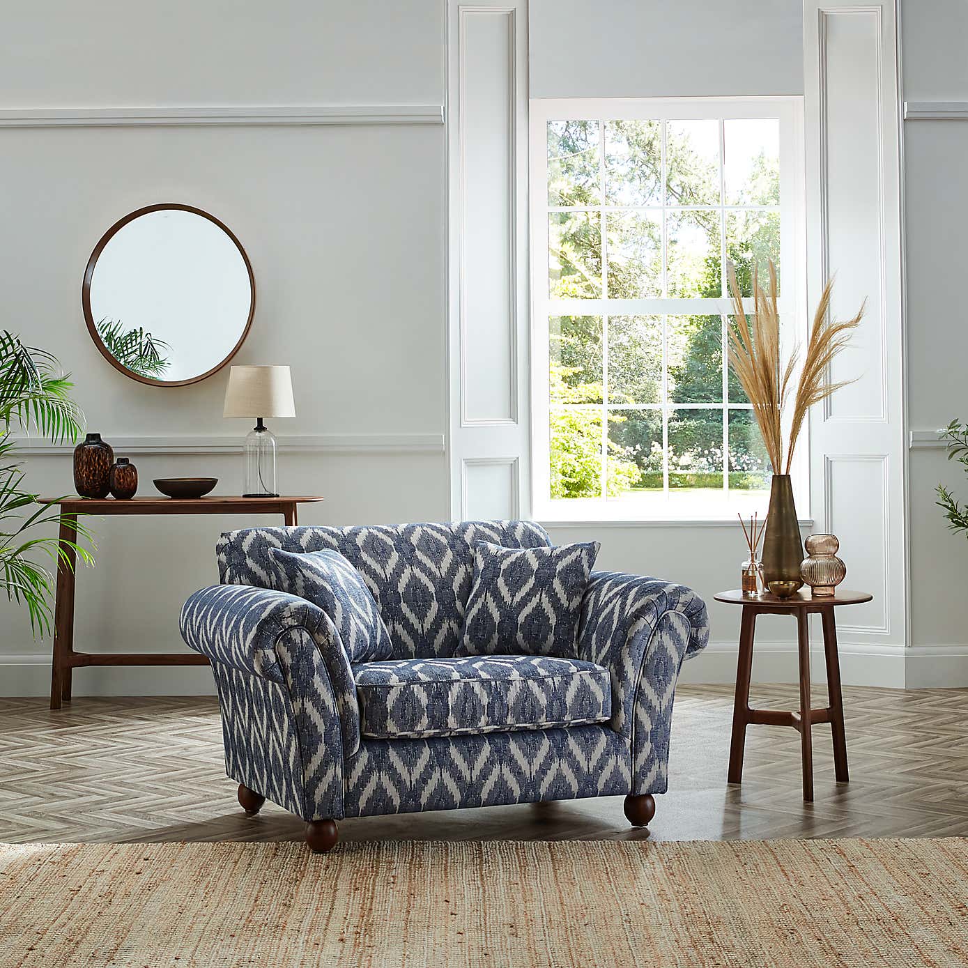 Angus Ikat Snuggle Chair